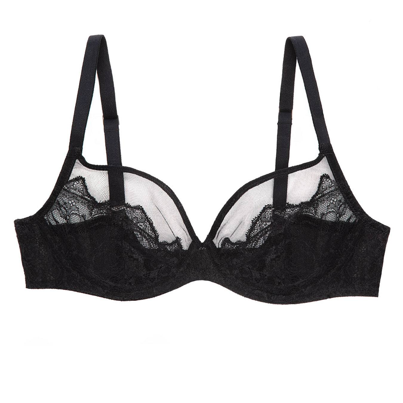 Women’s Bowery Mesh Plunge Bra - Black 32F Liberté