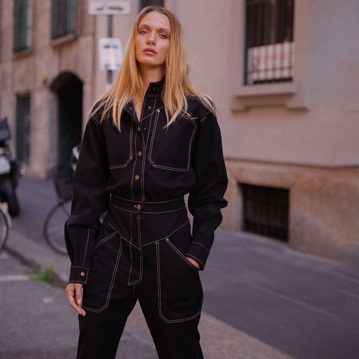 Black Utility Jumpsuit, MOOS STUDIO