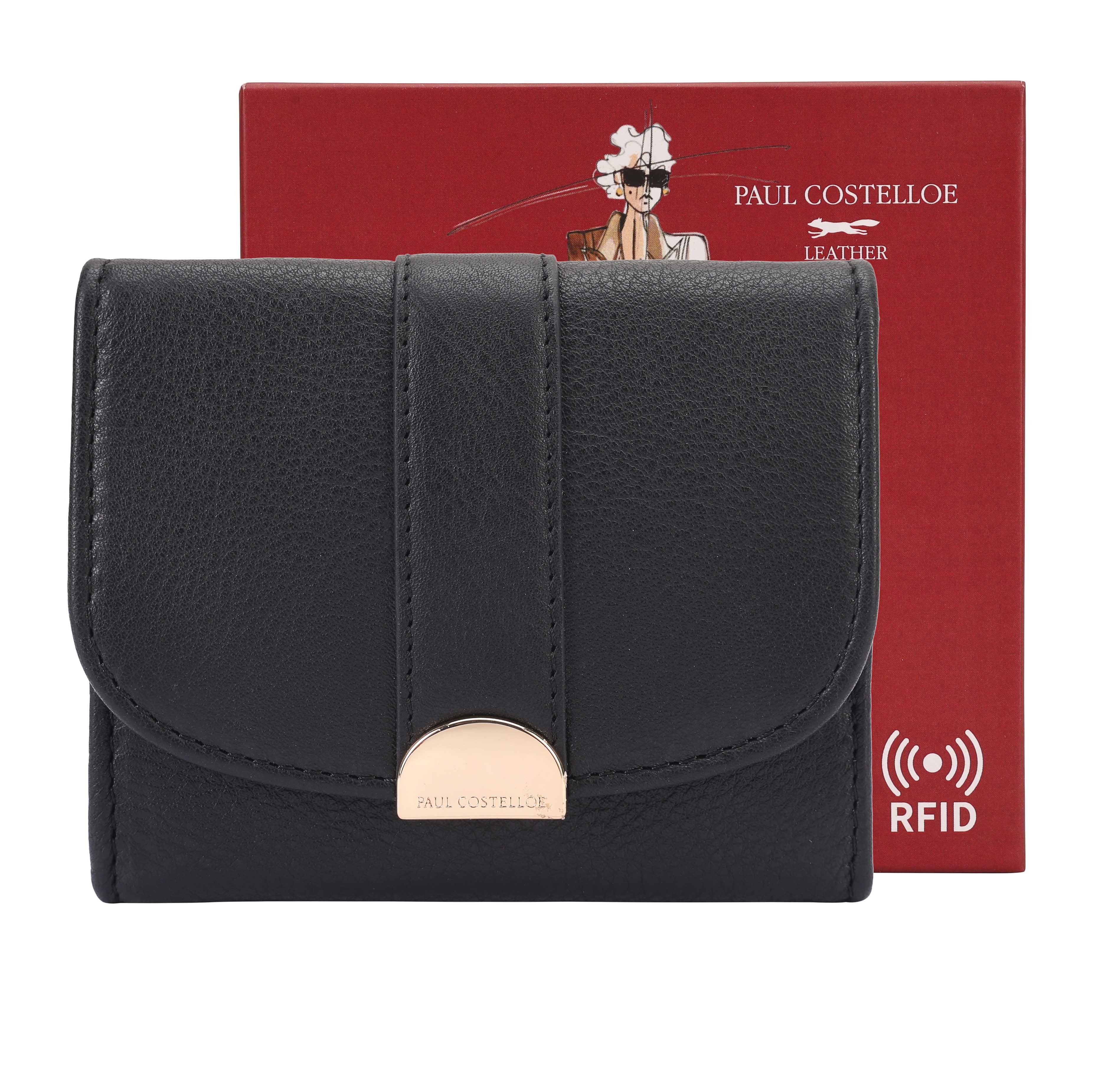 Women's Lovel Leather Purse - Black | One Size | Paul Costelloe