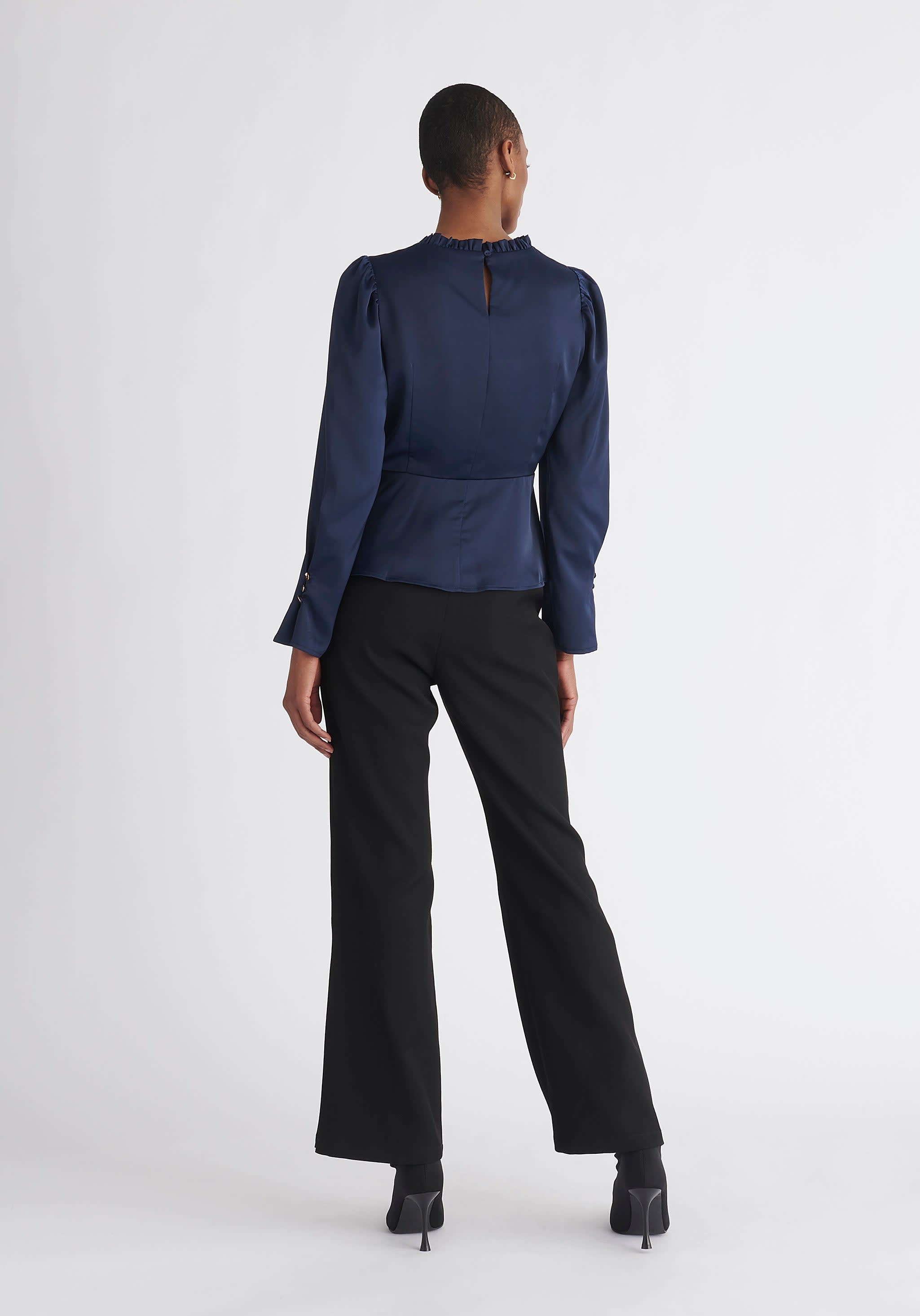 NOALIA GINGER black flare trousers