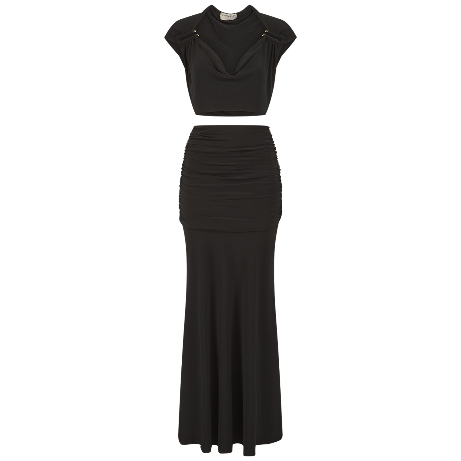 Celestine & Mae Oleria Co-ord Set In Navsoul Black In Black