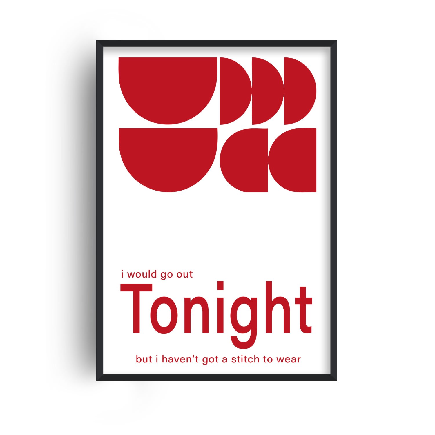 Fanclub Red Go Out Tonight The Smiths 80s Music Art Print A2 In Red