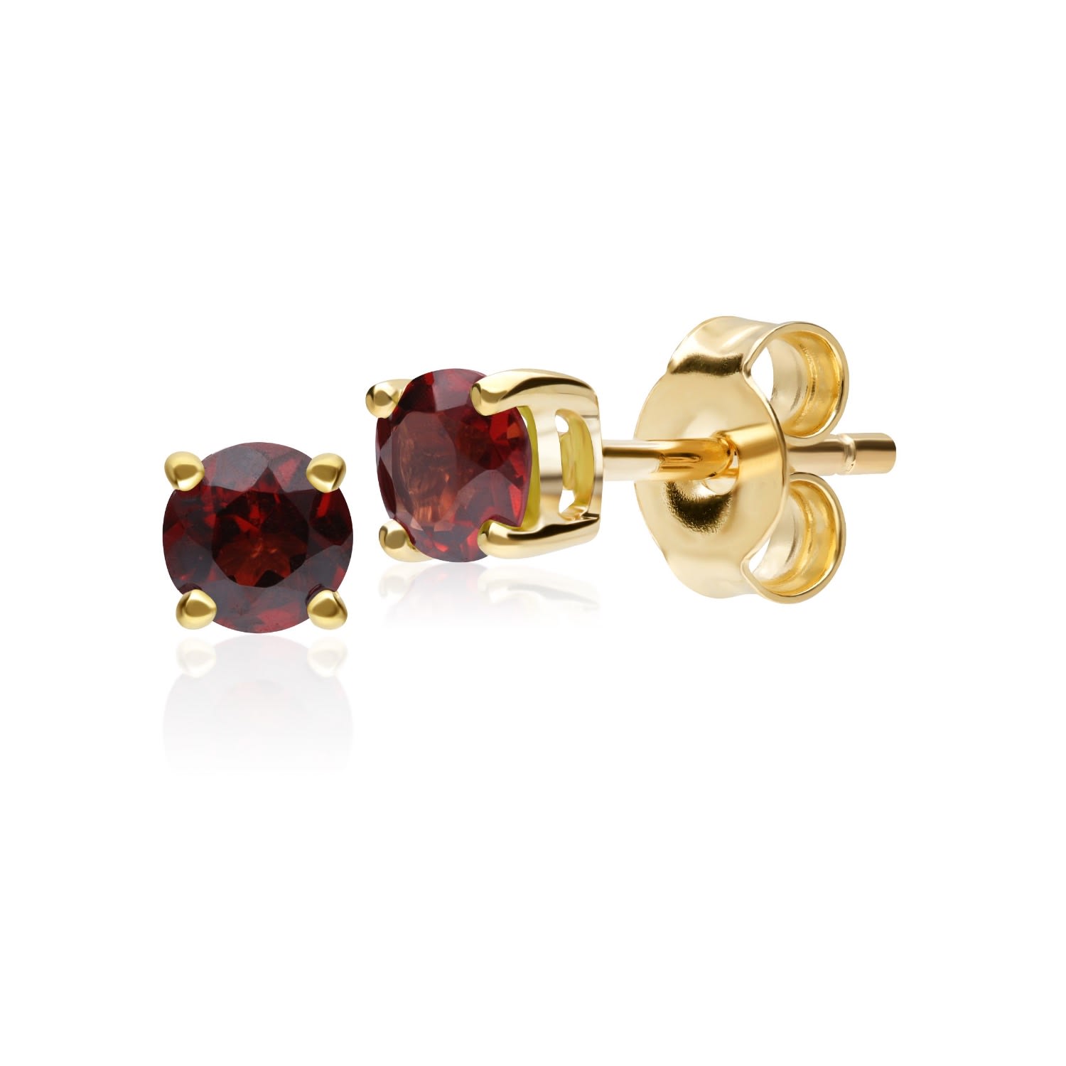 Women’s Red Garnet Stud Earrings In Gold Gemondo