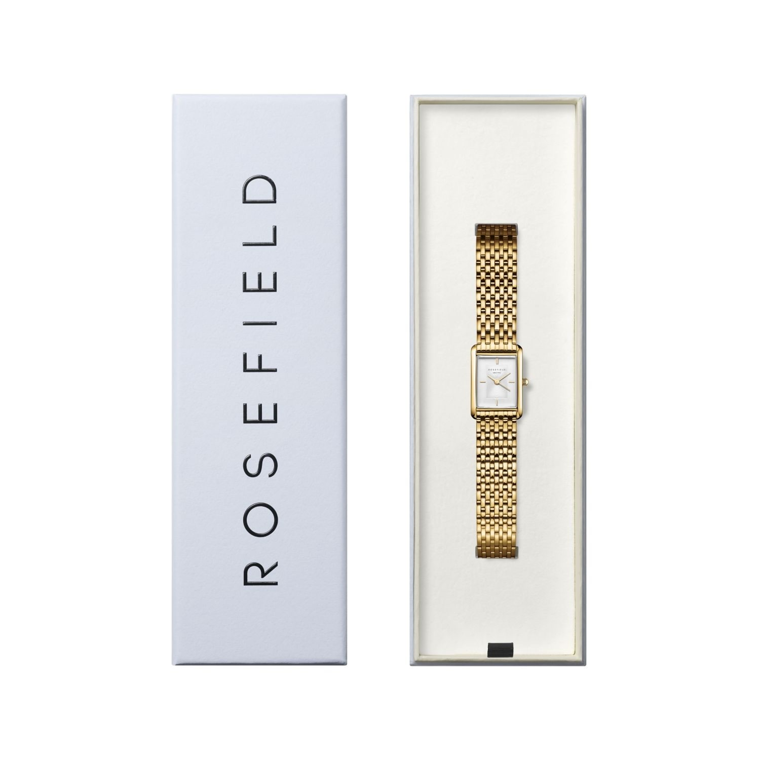 Rosefield Heirloom White Dial Ladies Watch With Steel Gold Strap