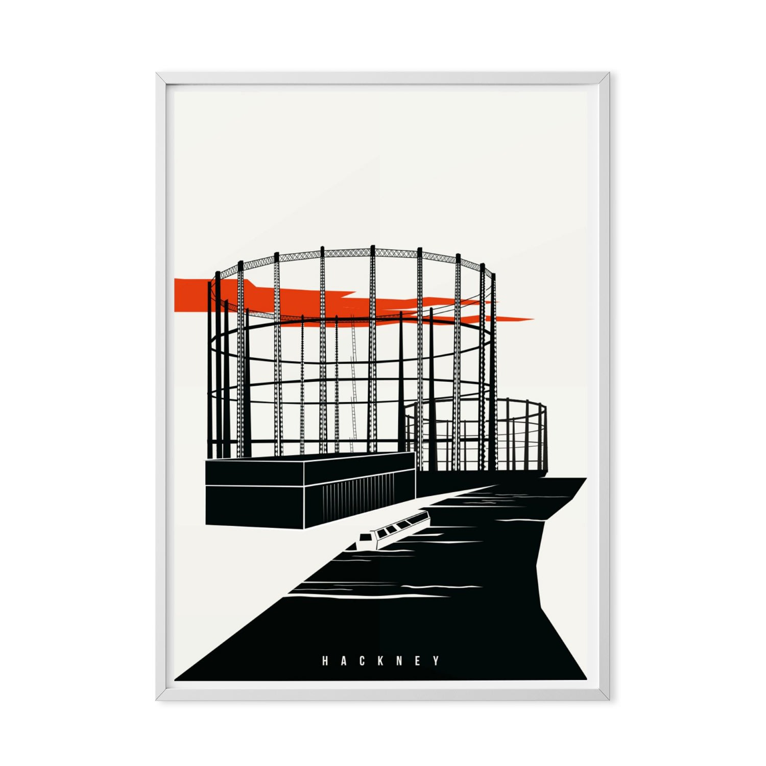 The Industrial Skeletons Of Hackney Art Print A3 297 X 420Mm Eye for London Prints