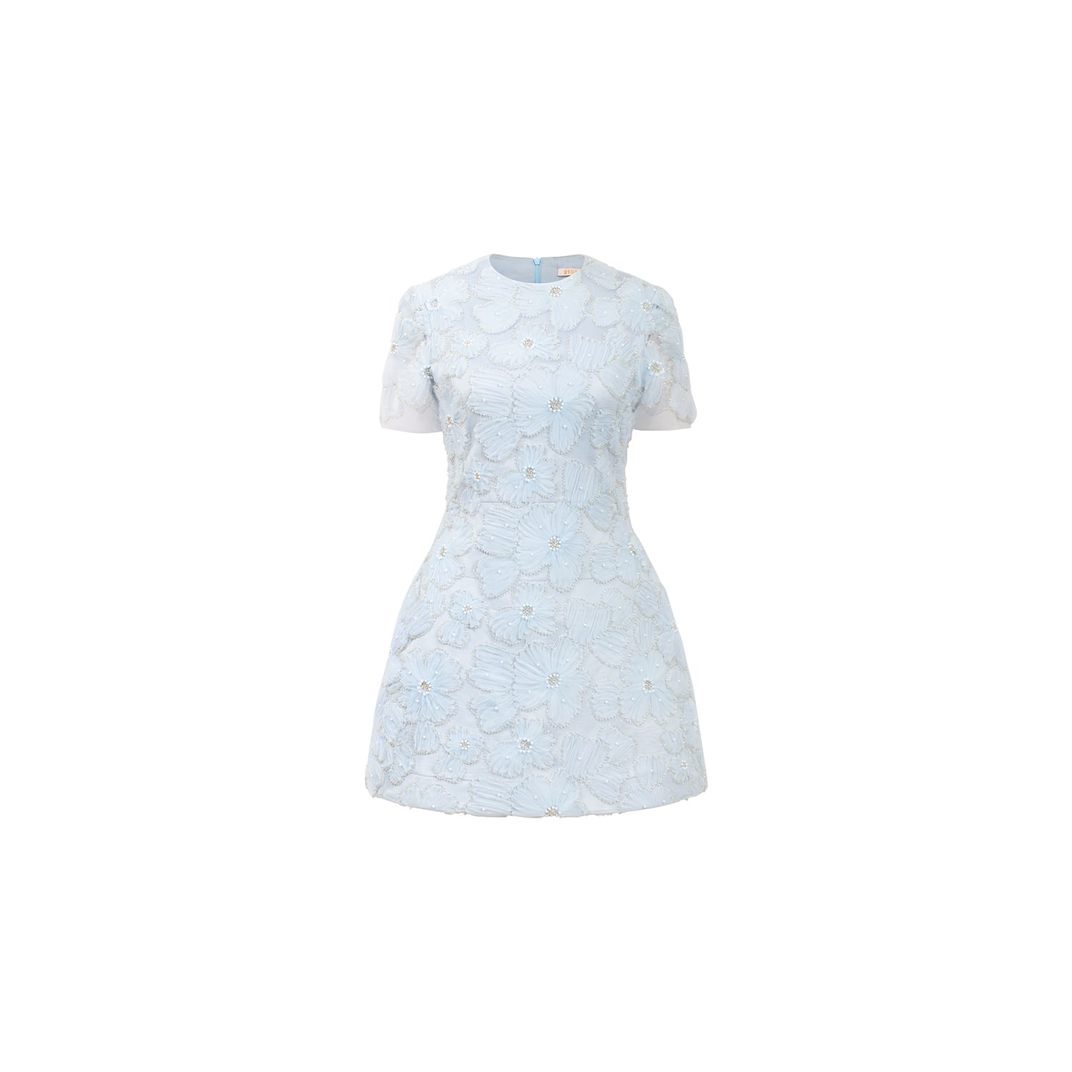 Women’s Rosaline Crystal Lace Floral Dress - Blue Large 21Six