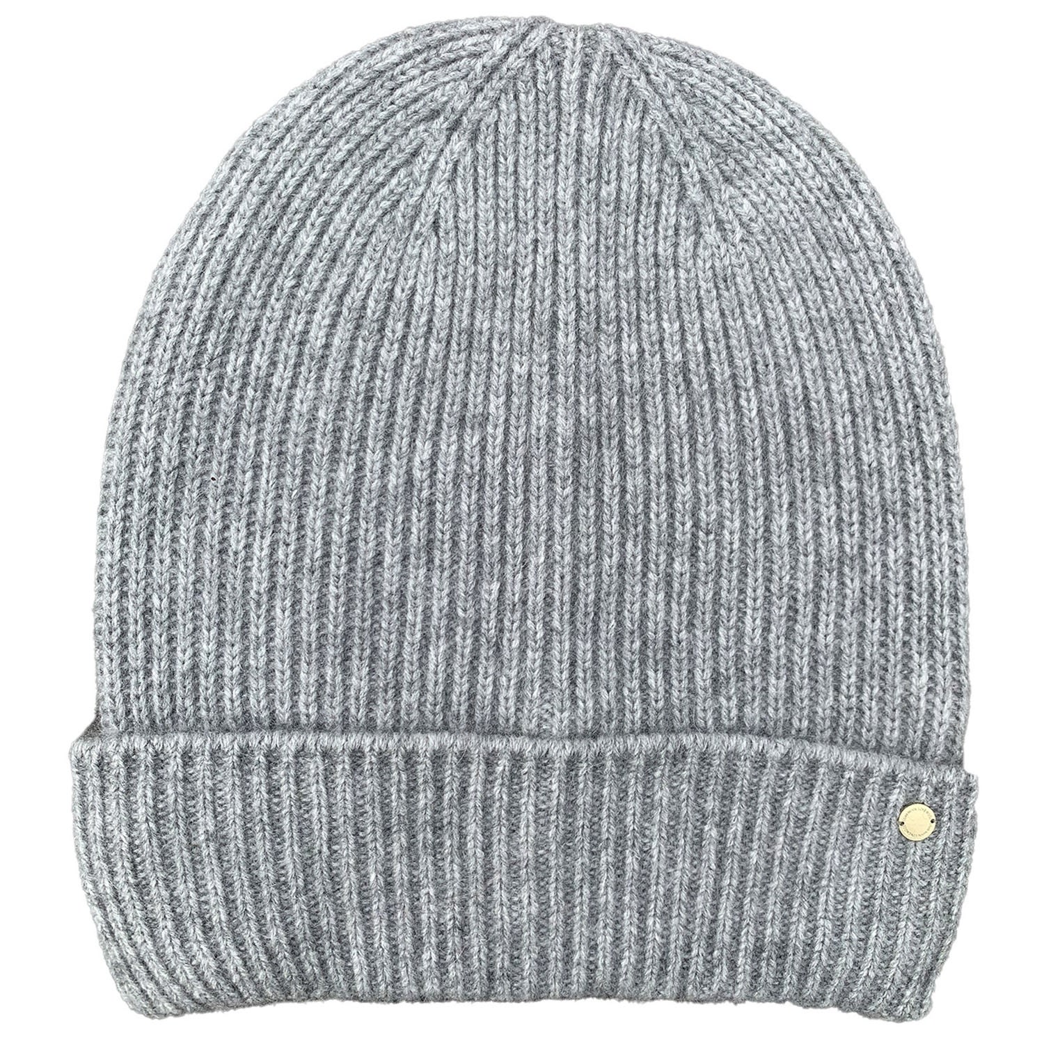 Tirillm Women's "holly" Rib Knitted Cashmere Hat - Grey In Grey