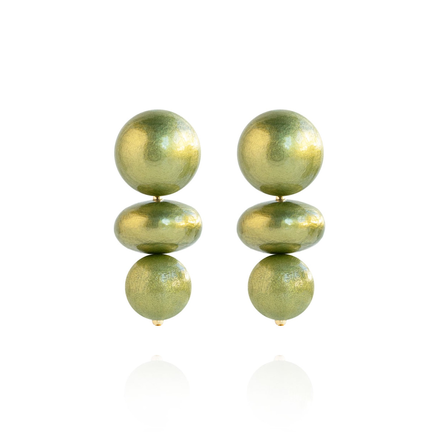 Saule Label Women's Green Nola Earrings In Lime Twist