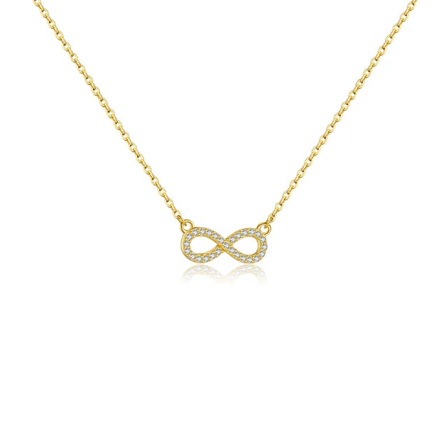 Nazzar Women's Gold Pave Infinity Pendant Necklace