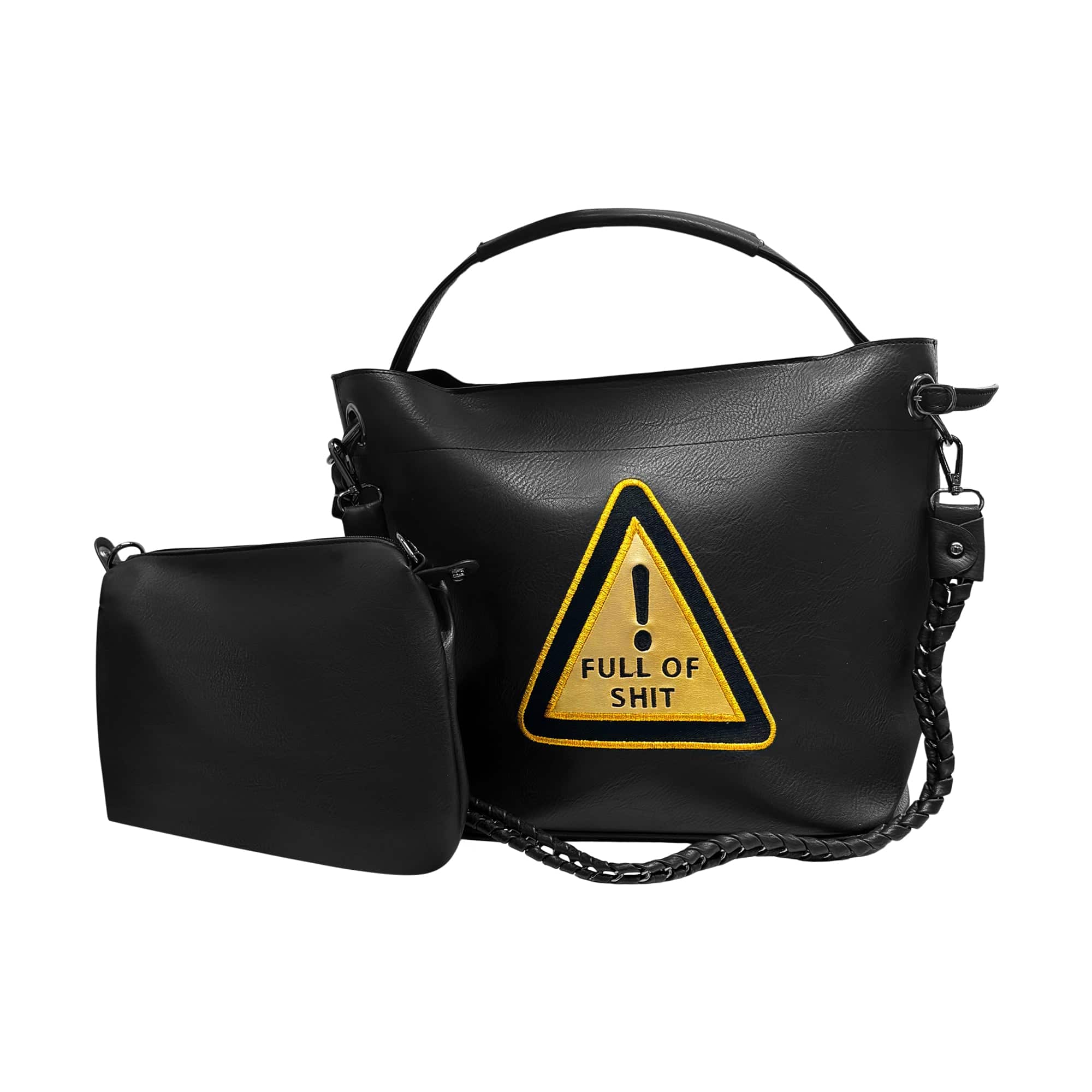 HYSFORM™ TIMEPIECE SHOULDER BAG Warning Full Of Shit Shoulder Bag | Lilly Loves | Wolf & Badger