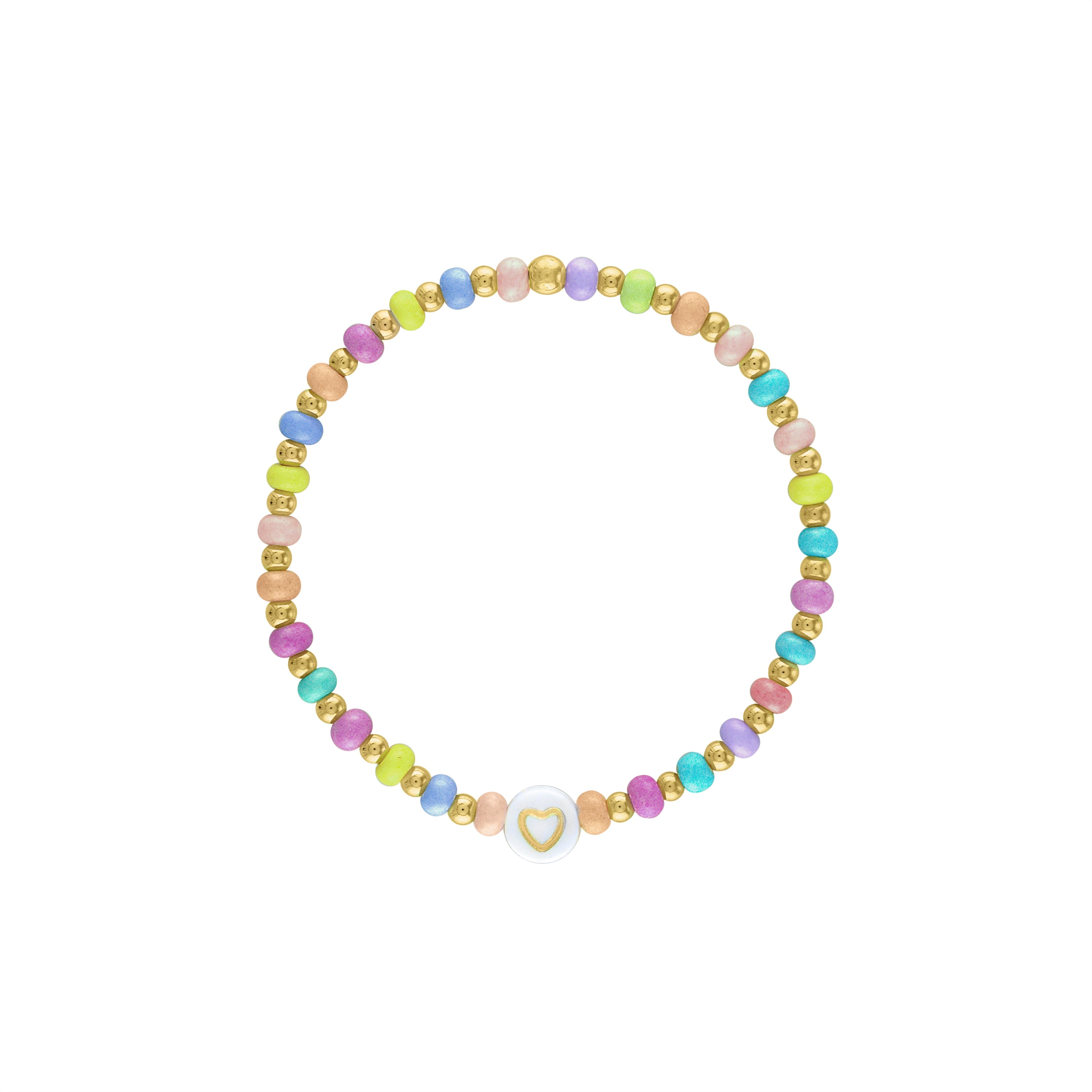 Women’s Rainbow Heart Bead Bracelet Olivia Le