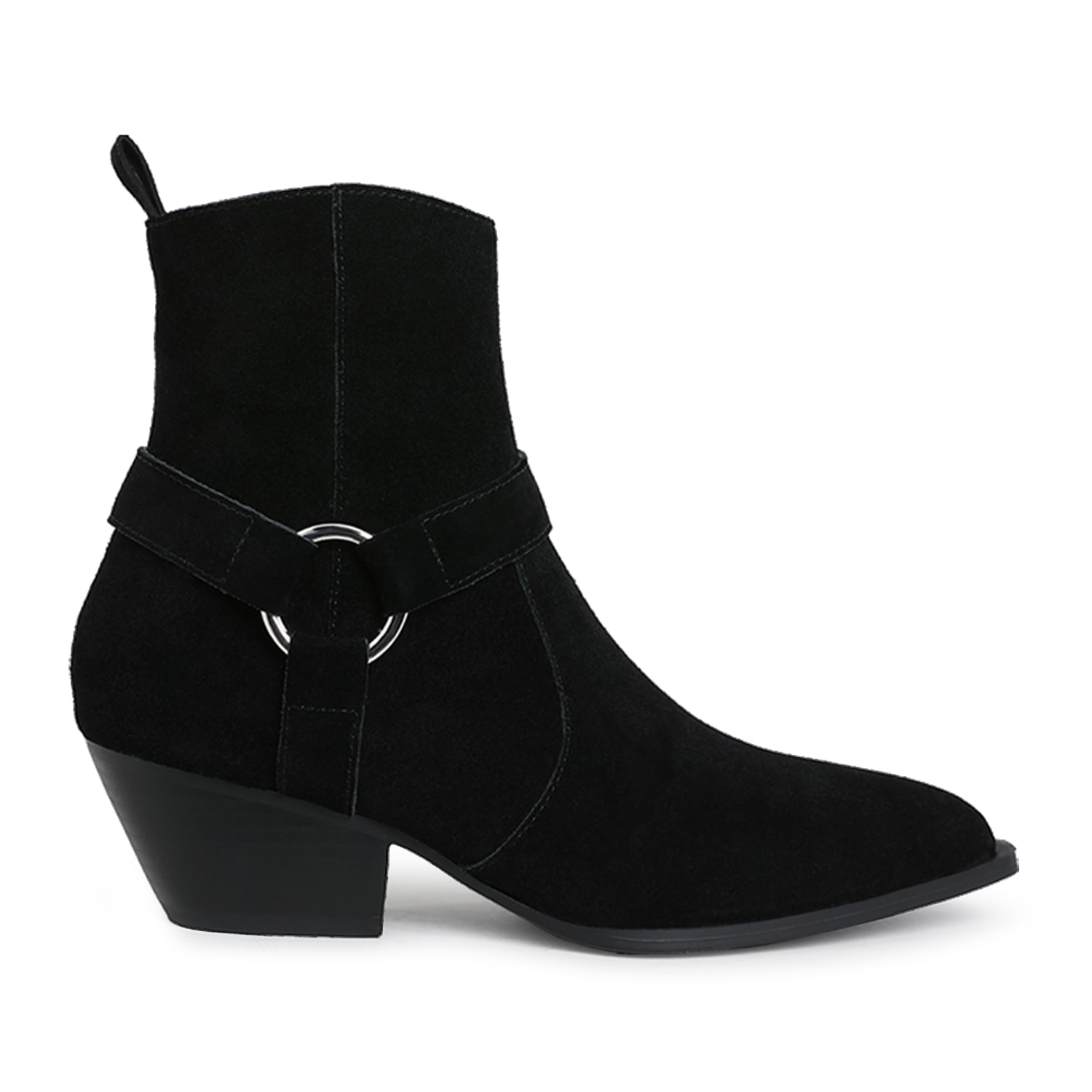 Rag & Co Women's Jockey Harness Detail Ankle Boots In Black By  In Black