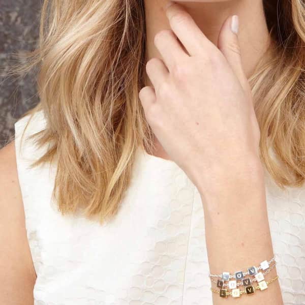 Neola Silver Love Bracelet In Love