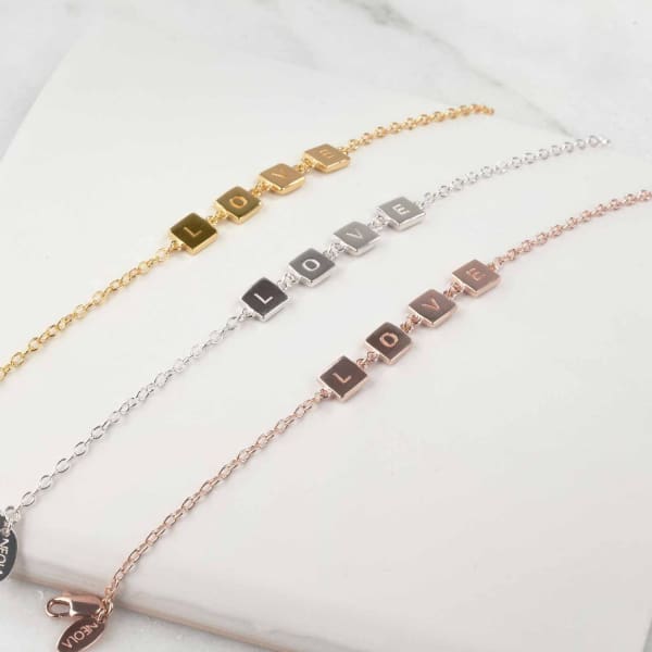 Neola Silver Love Bracelet In Love