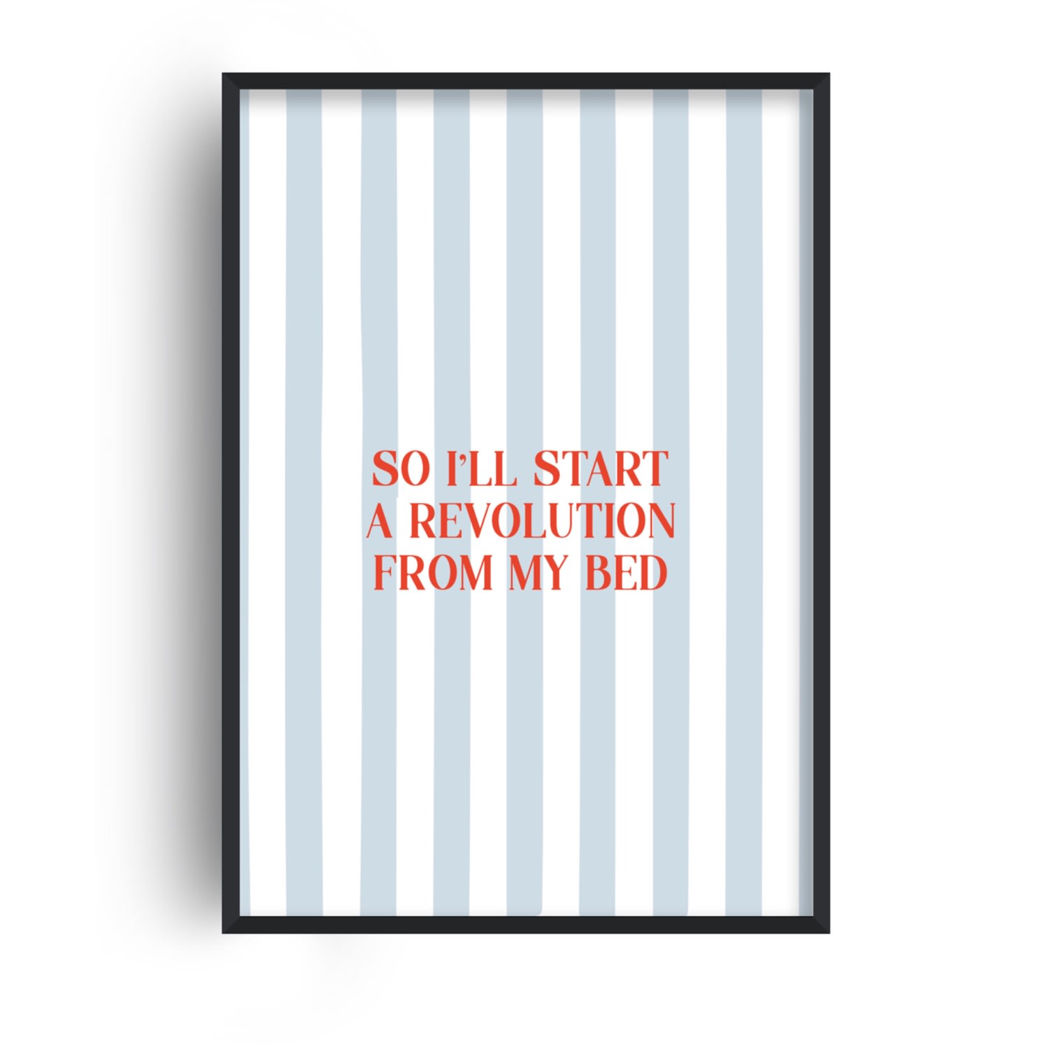 Fanclub Red / Blue Start A Revolution Oasis Retro Music Giclée Art Print A3 In Red/blue