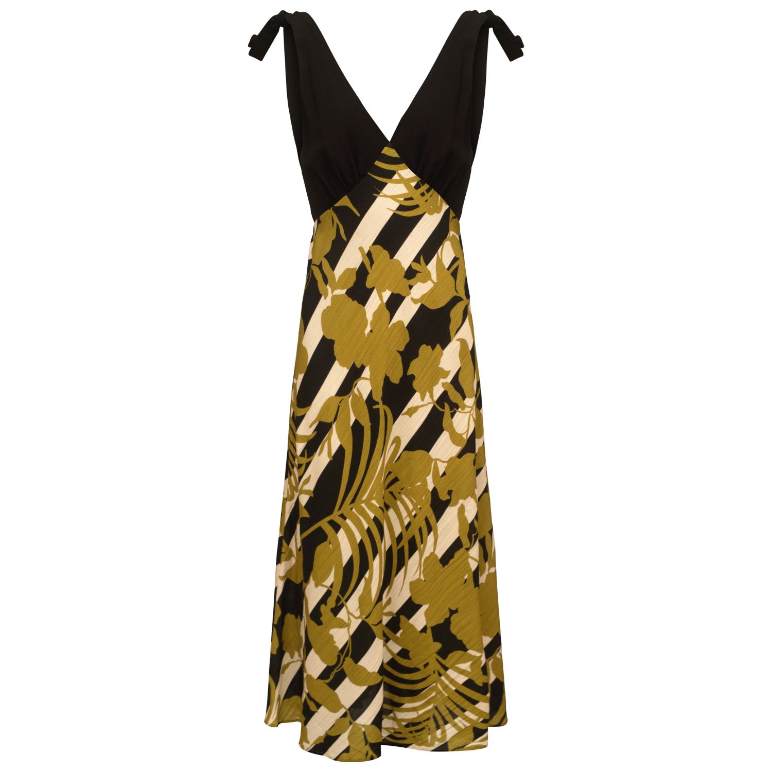 Traffic People Women's Green / Black / White The Archive Eddie Dress In Green/black/white