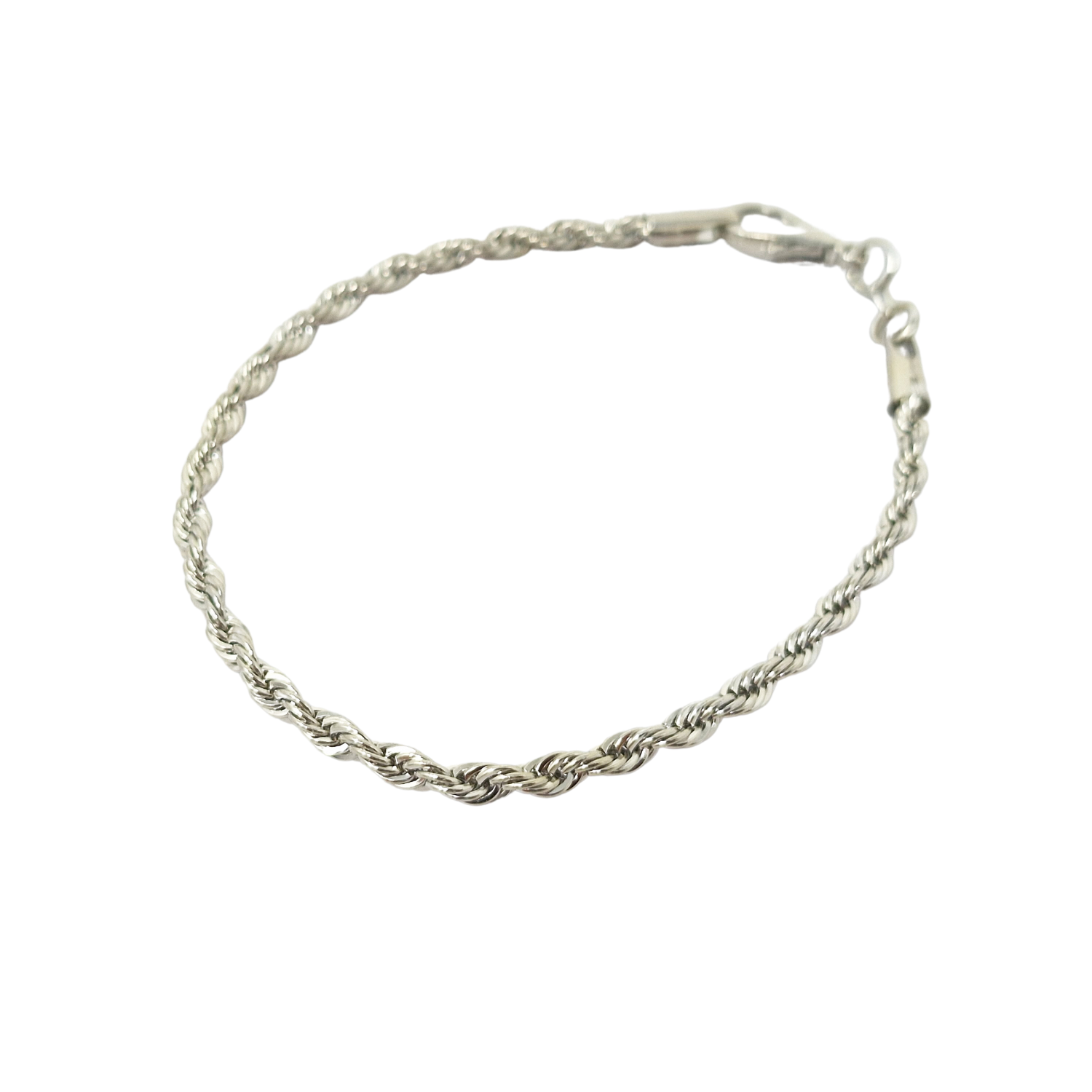 Rope Chain Shiny Silver Minimalist Elegant Bracelet | Harfi | Wolf 