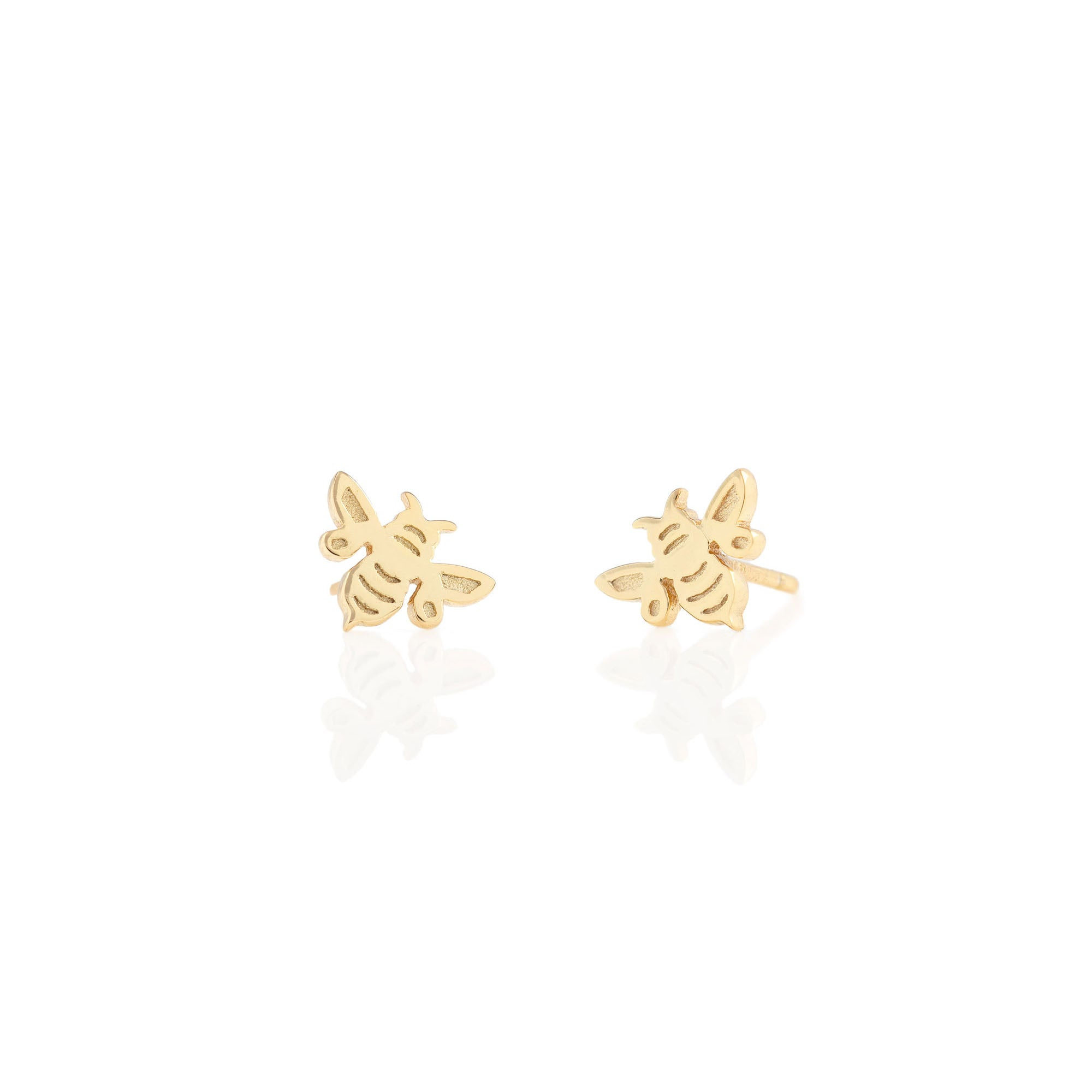 Kris Nations Women's Bumble Bee Stud Earrings - Gold Vermeil In Gold