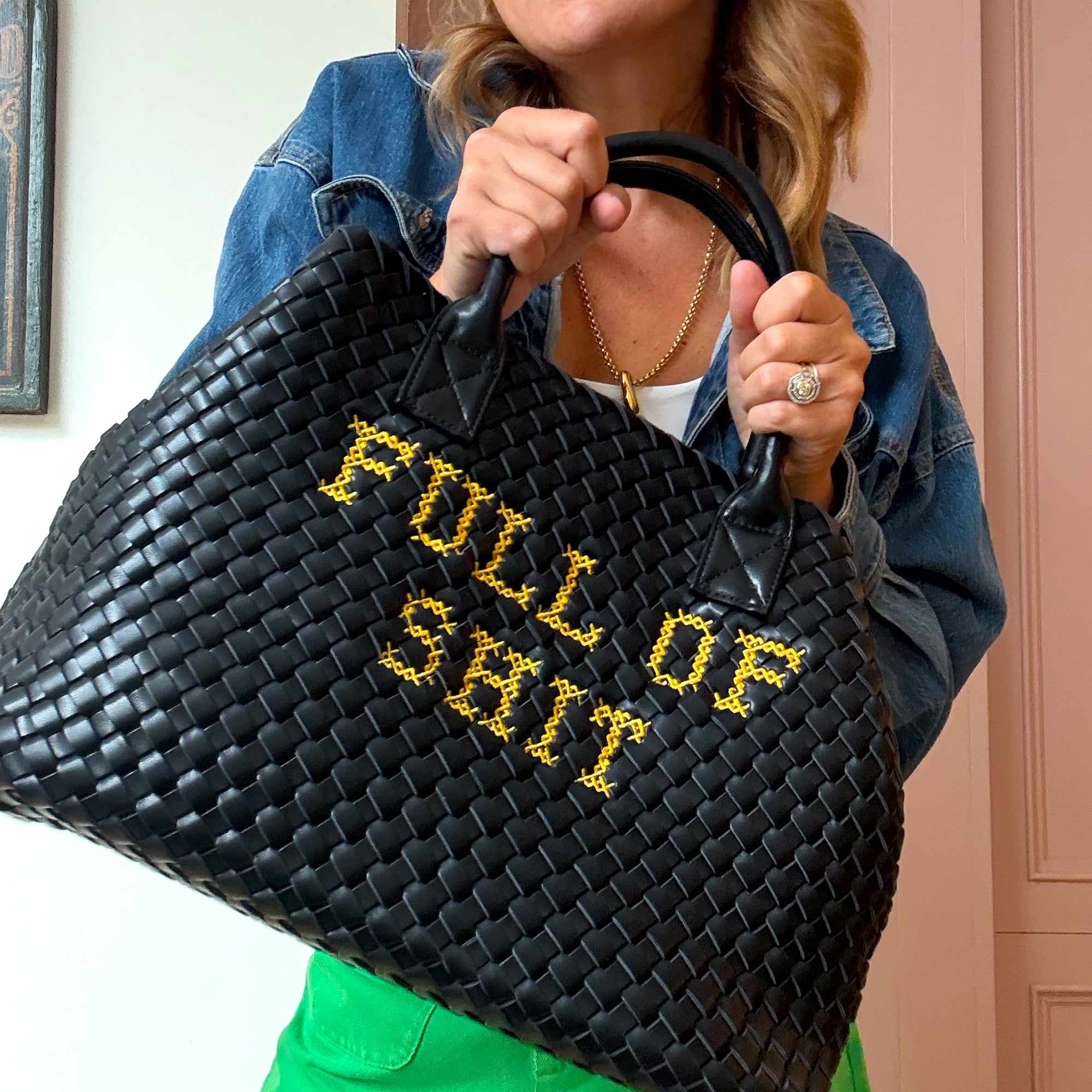 Vegan Full Of Shit Woven Handbag | Lilly Loves | Wolf & Badger