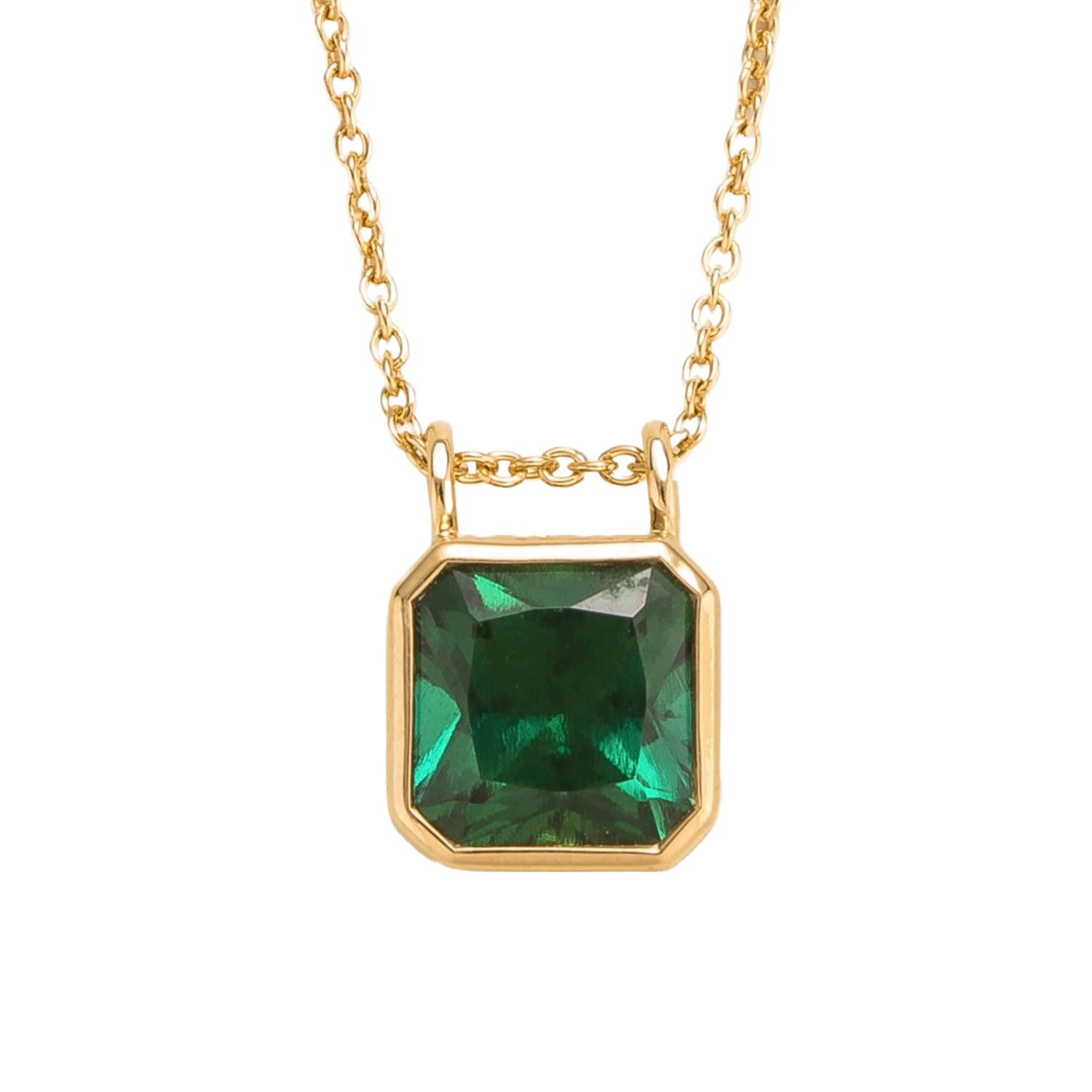 Juvetti Women's Green / Gold Margo Necklace Set With Emerald