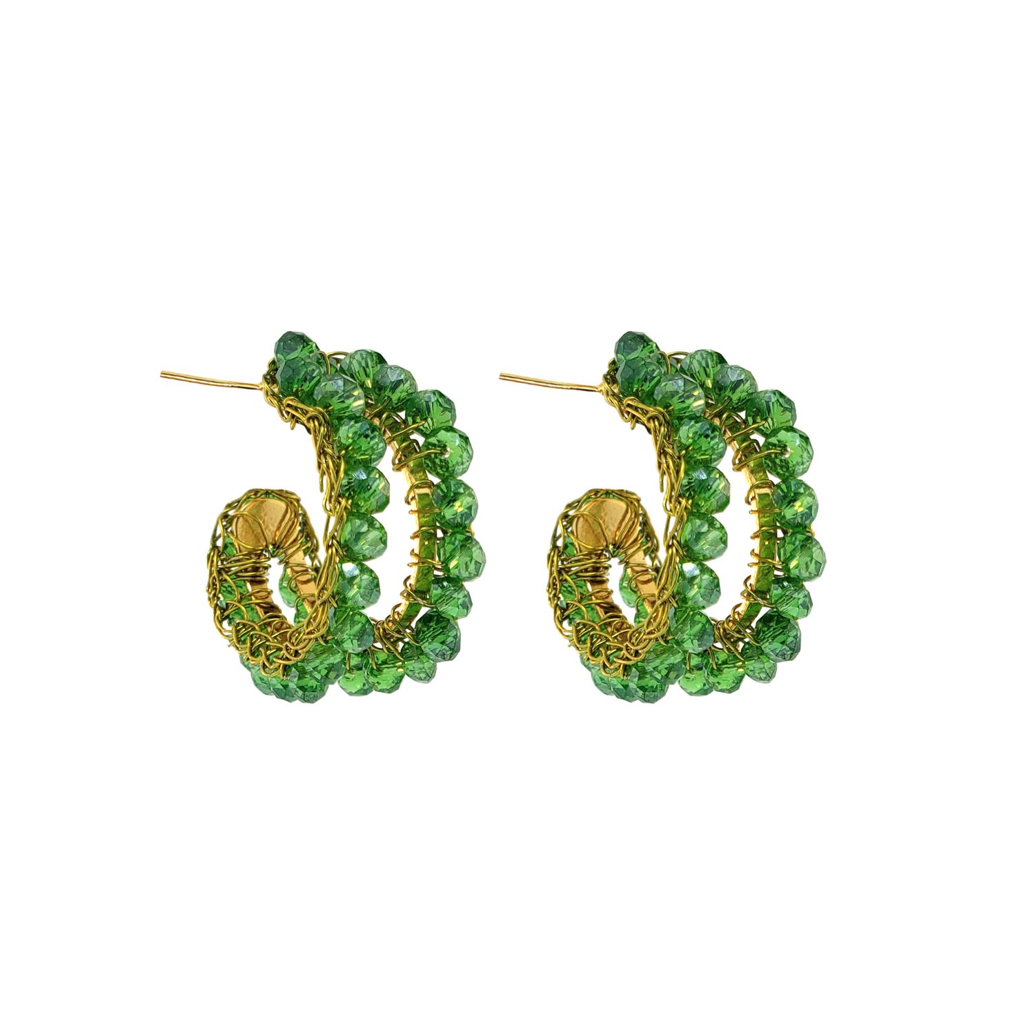 Women’s Leaf Green Nina Handmade Crochet Hoops Lavish by Tricia Milaneze