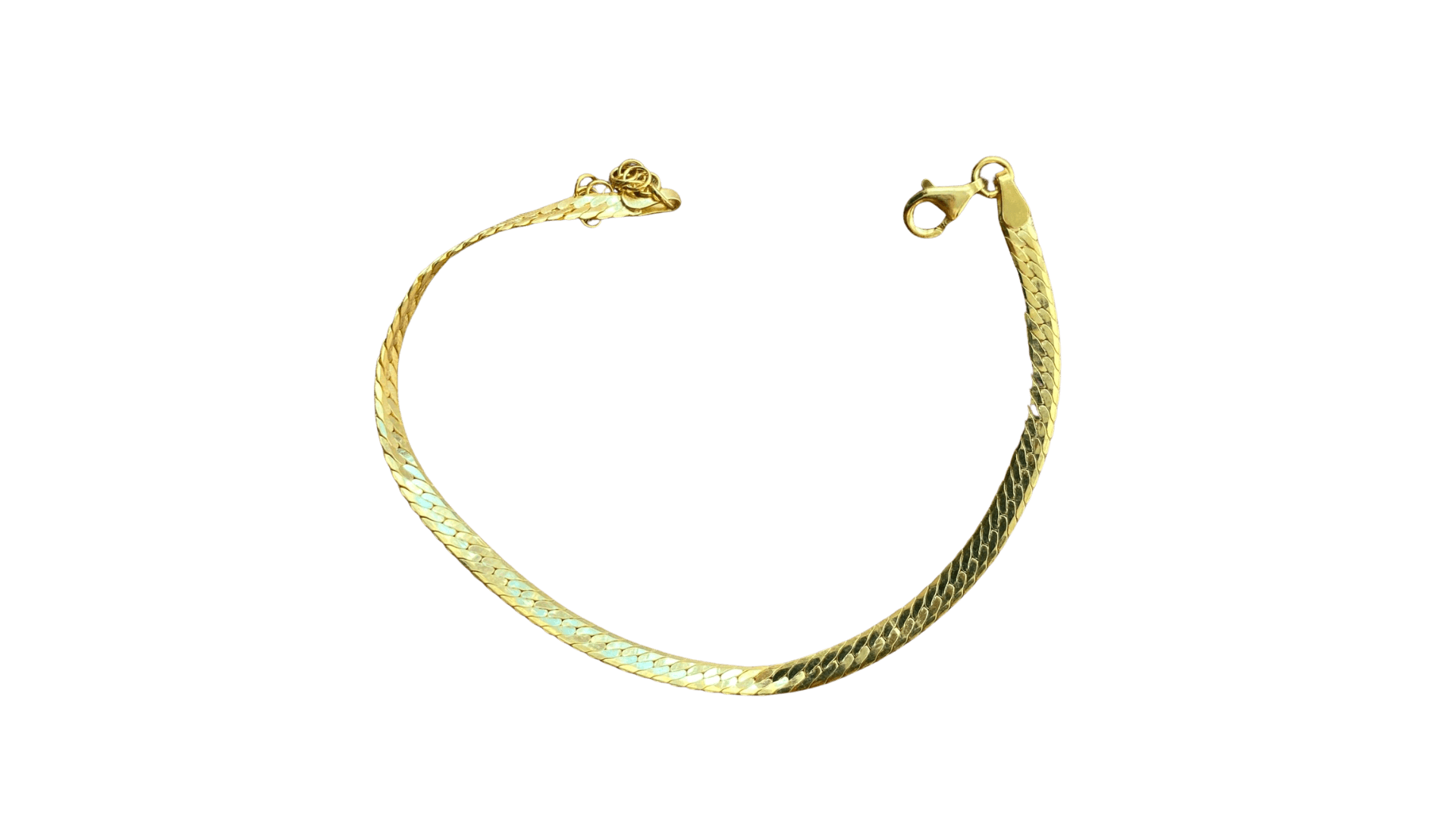 Spero London Women's Herringbone Sterling Silver Snake Bracelet - Gold In Gold