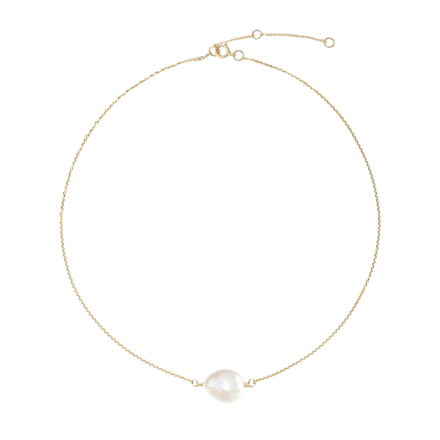 Ella Palm Women's Gold / White Layla Baroque Pearl Gold Fine Necklace