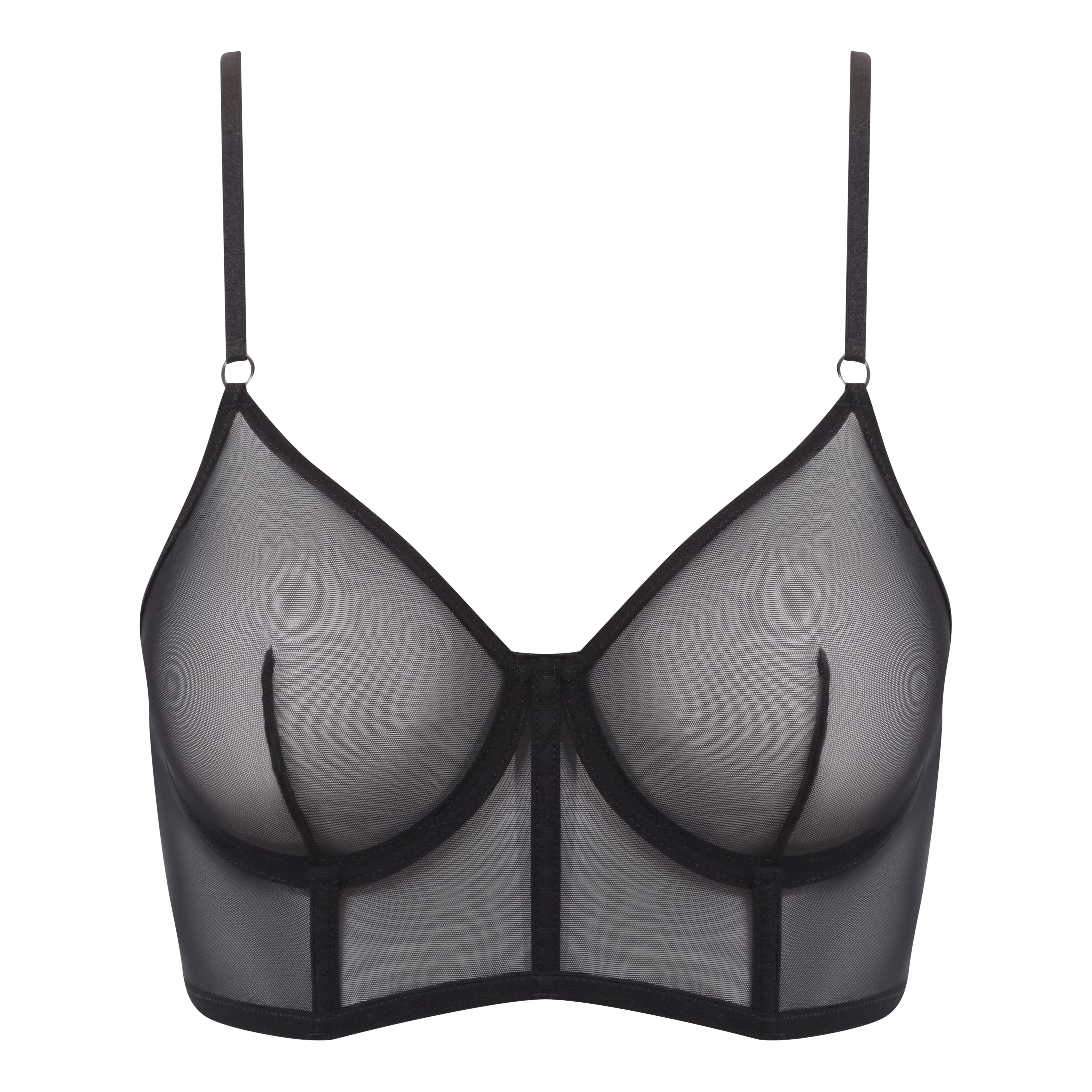 Black Mesh Triangle Bralette, Hedonista Lingerie