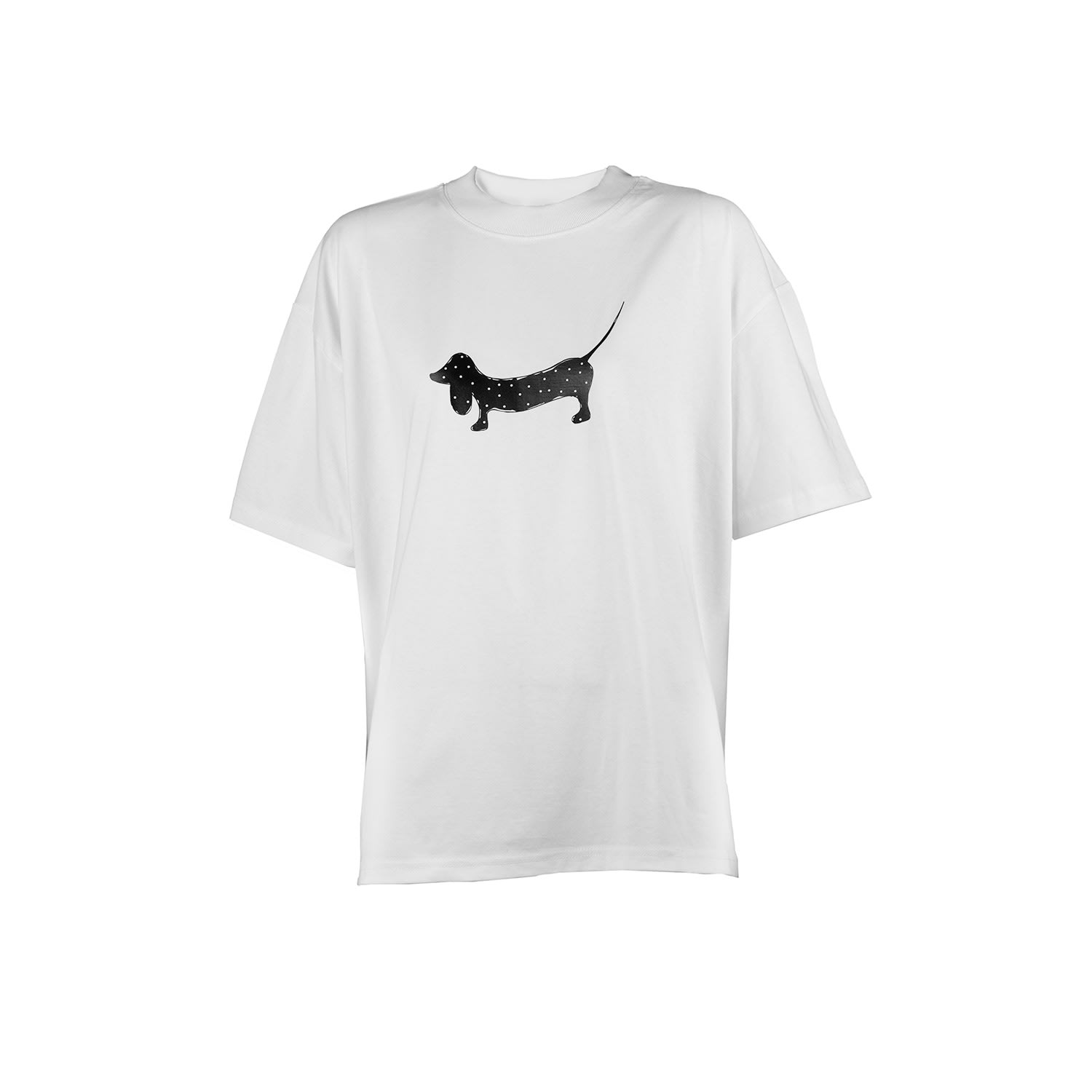 Una Berzina Women's White Oversized T-shirt With Gunārs In White