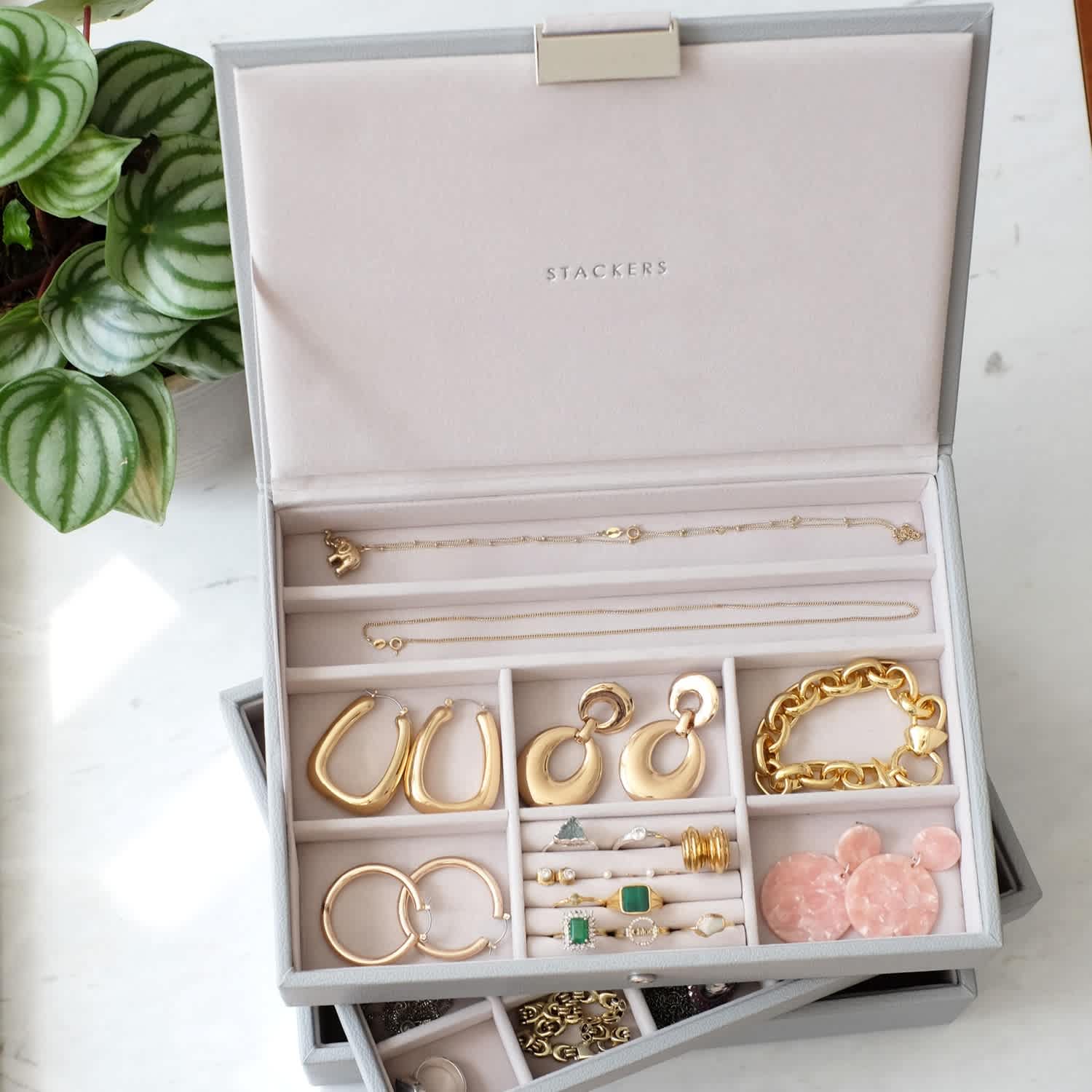 Stackers Classic Pebble Grey Jewelry Box Set Of Three | Stackers