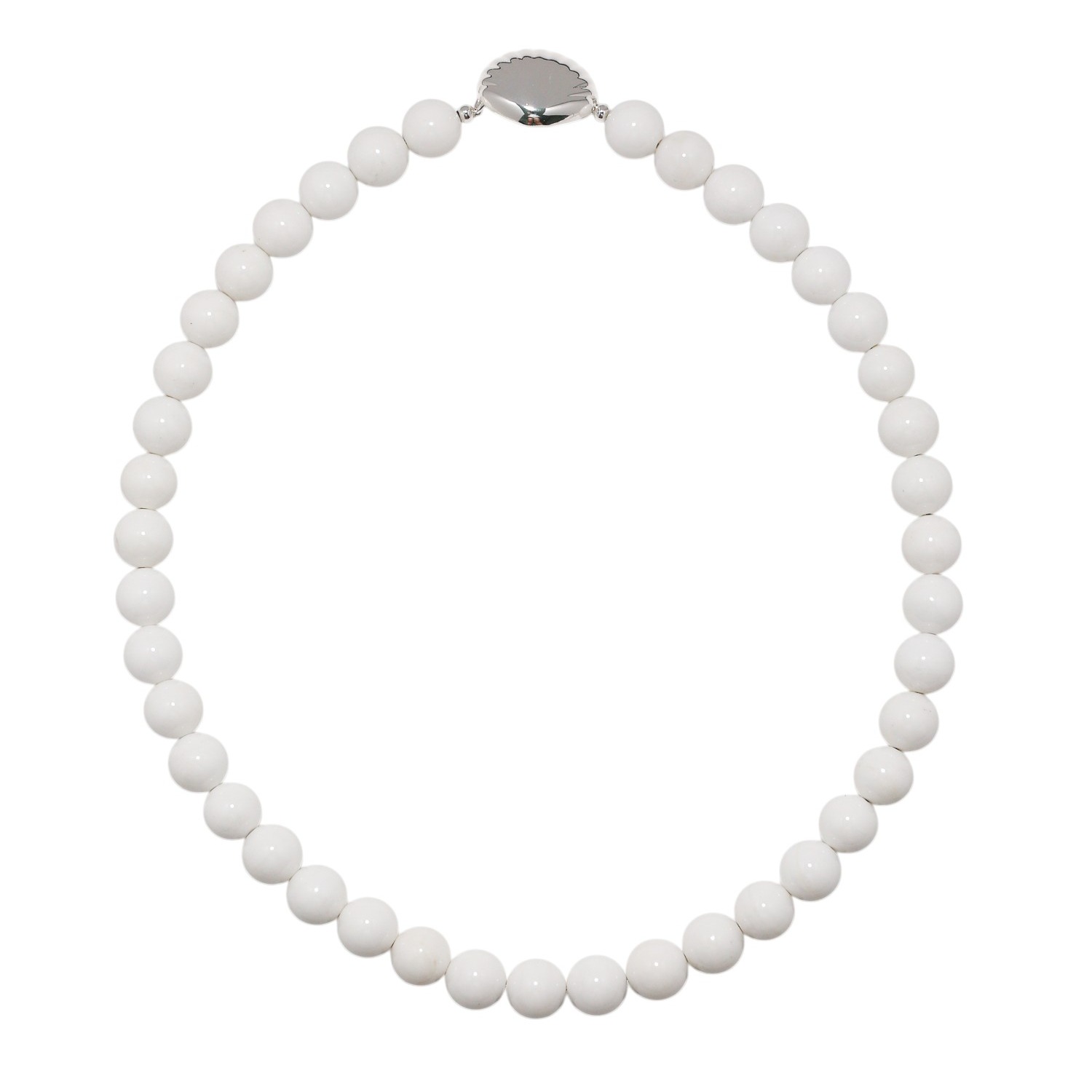Miss Cecilia Women's Clio Bead Necklace White In White