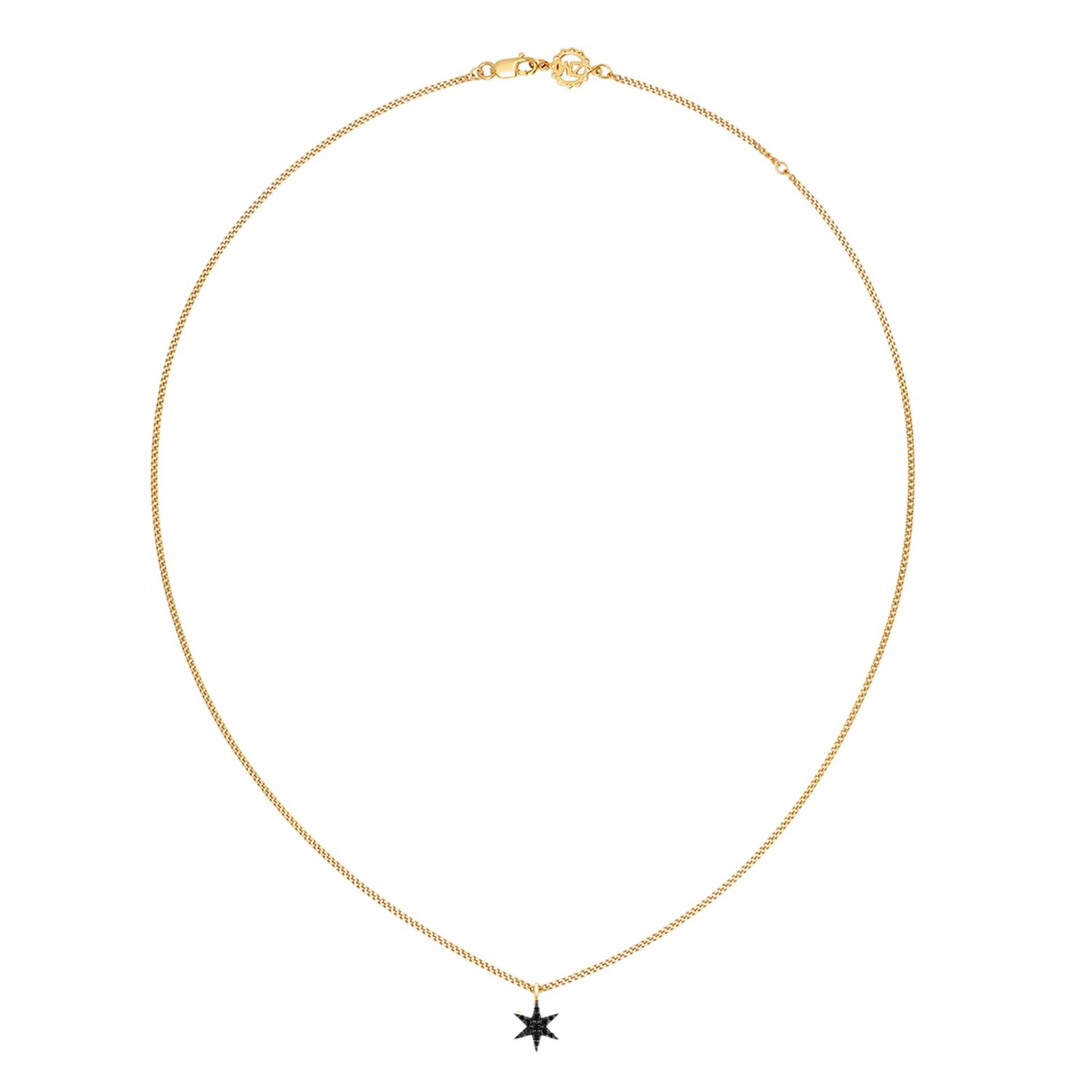 Women’s Mini Anahata Black Diamond Necklace Gold Zoe and Morgan