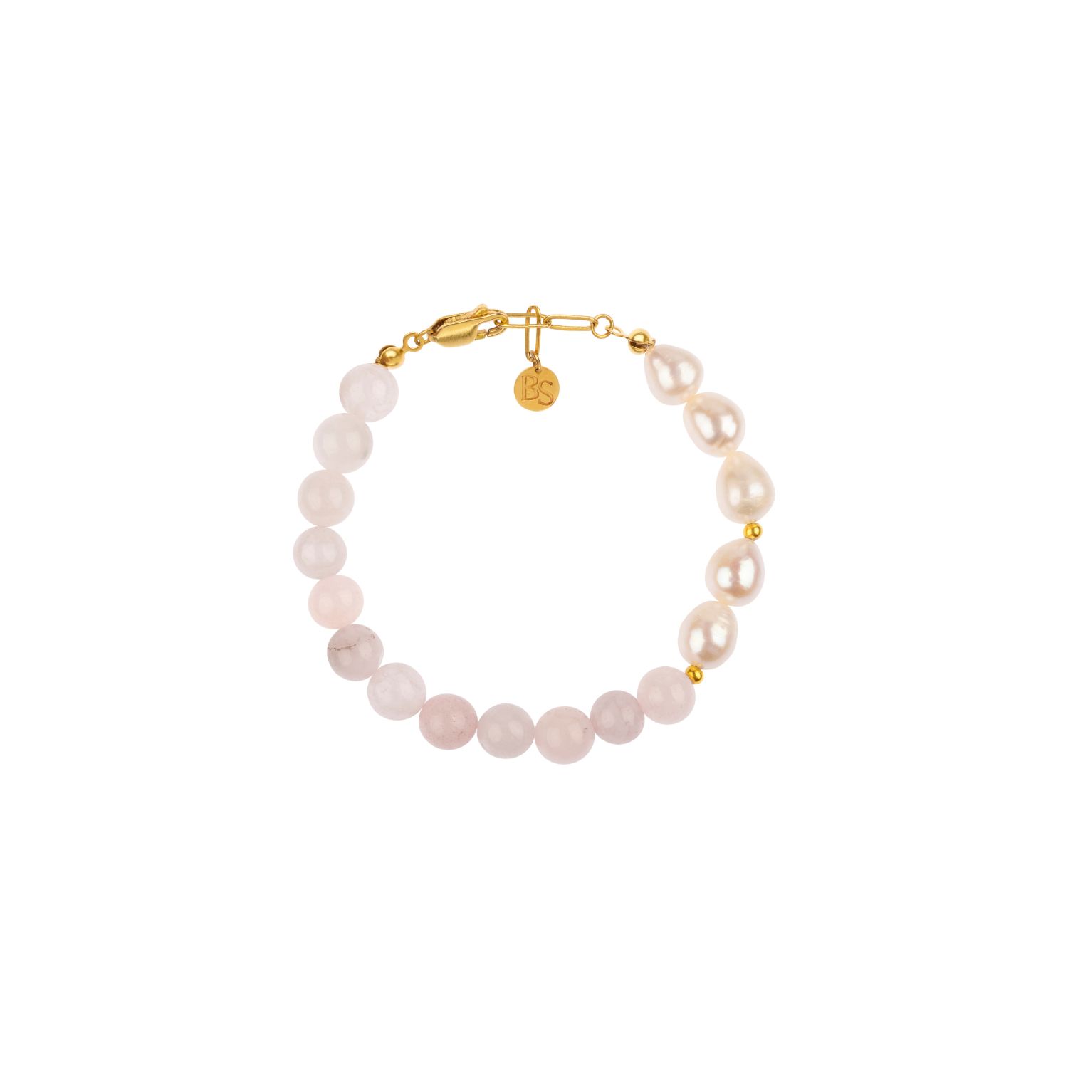 Women’s White / Gold English Rose Bracelet Bonjouk Studio