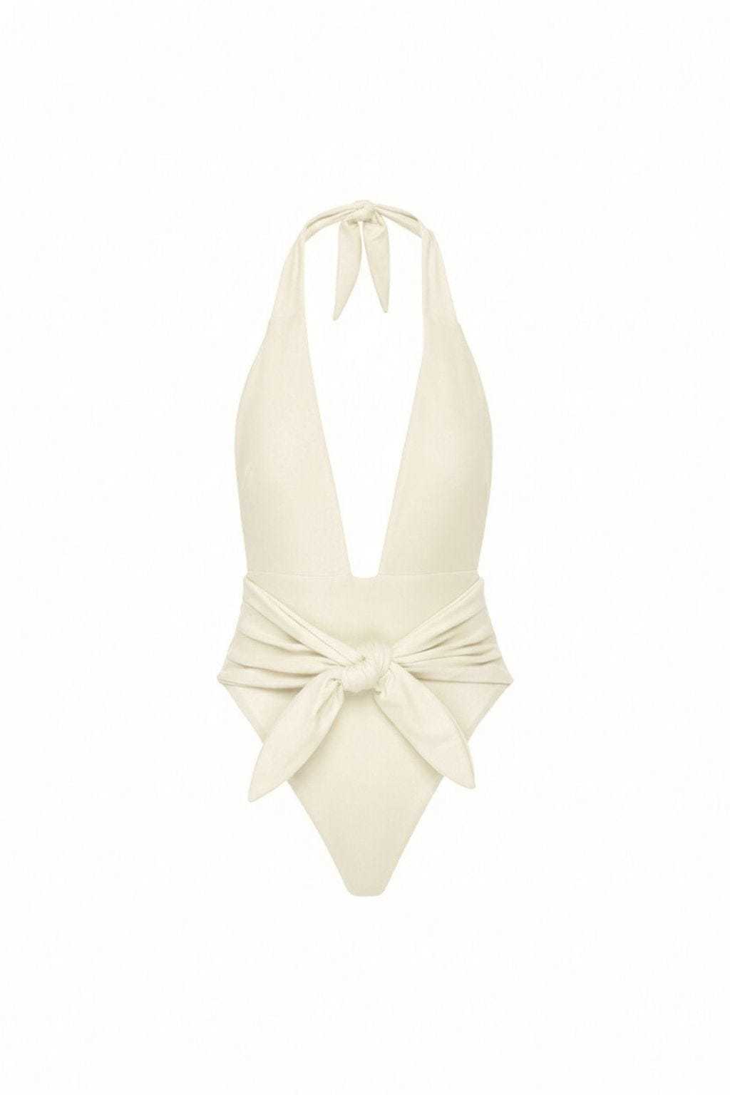 Cream Silkie Tropez Tie-Up One-Piece | Montce Swim | Wolf & Badger