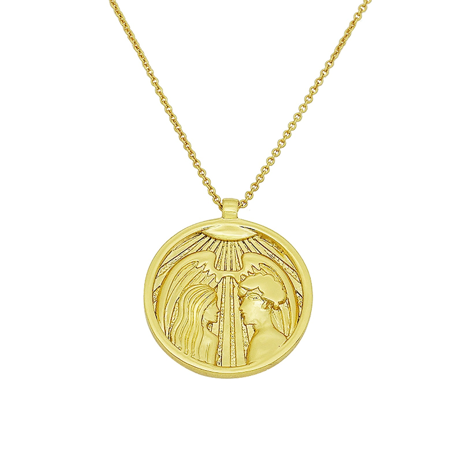 Aurozia Women's Gold Tarot The Lovers Necklace In Gold