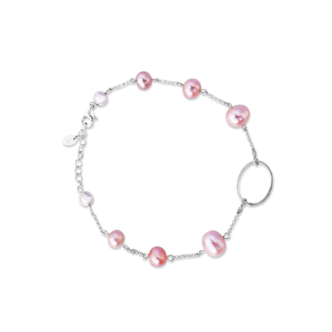 Women’s Pink / Purple La Pierre Pink Fresh Water Pearl Bracelet Fv Jewellery