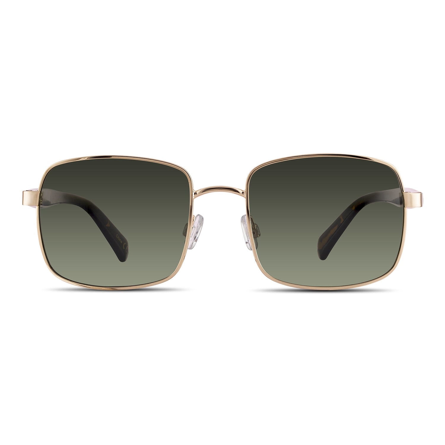 Velvet Eyewear Women's  Navigator Sunglass Style - Ruby- Gold Polarized