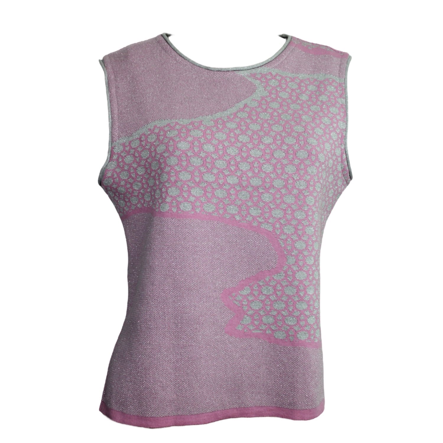 Maria Aristidou Women's Pink / Purple / Silver Nettal Topography Top - Pink