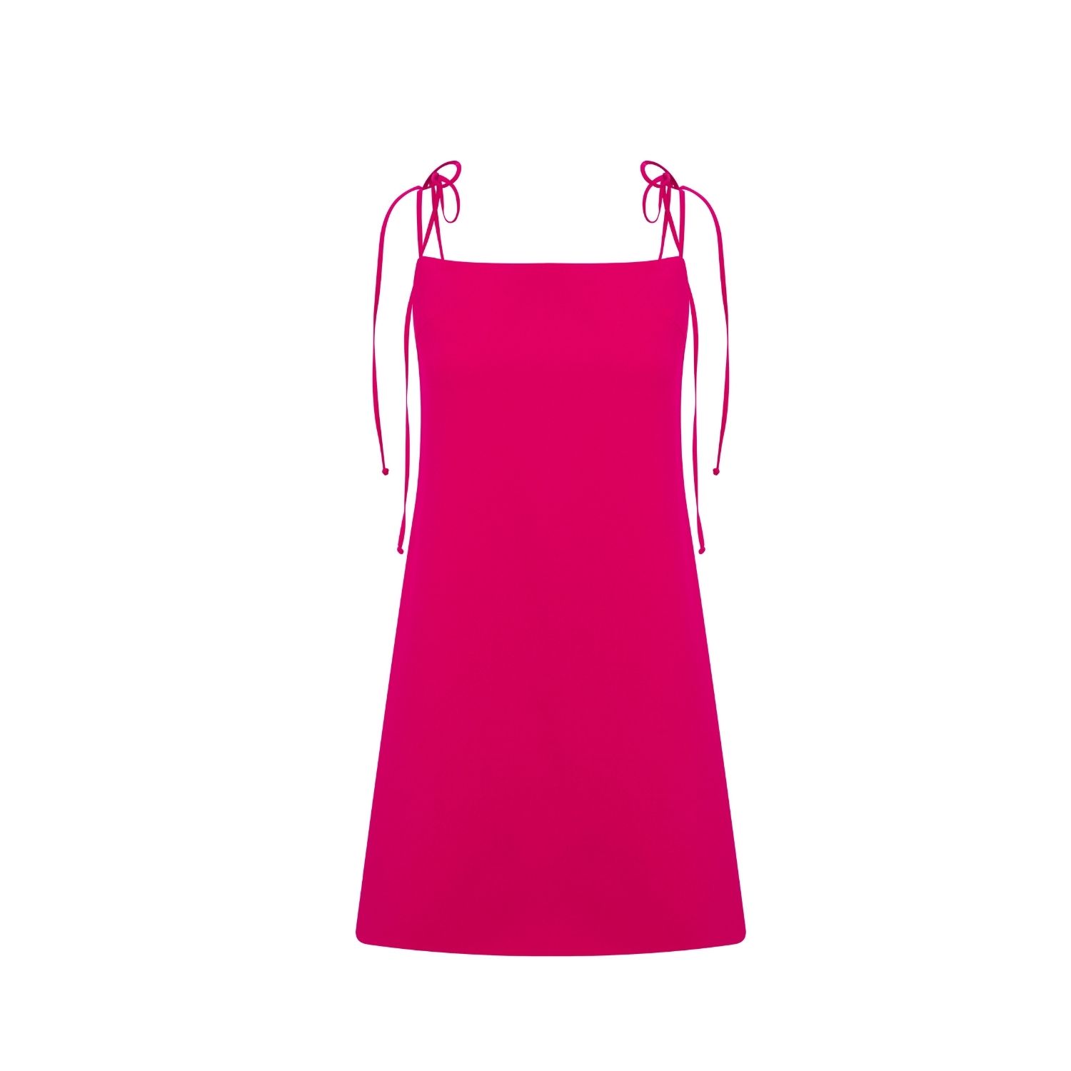 Women's Pink Ellie Mini Crepe Dress In Raspberry Sorbet | Large | Nazli Ceren