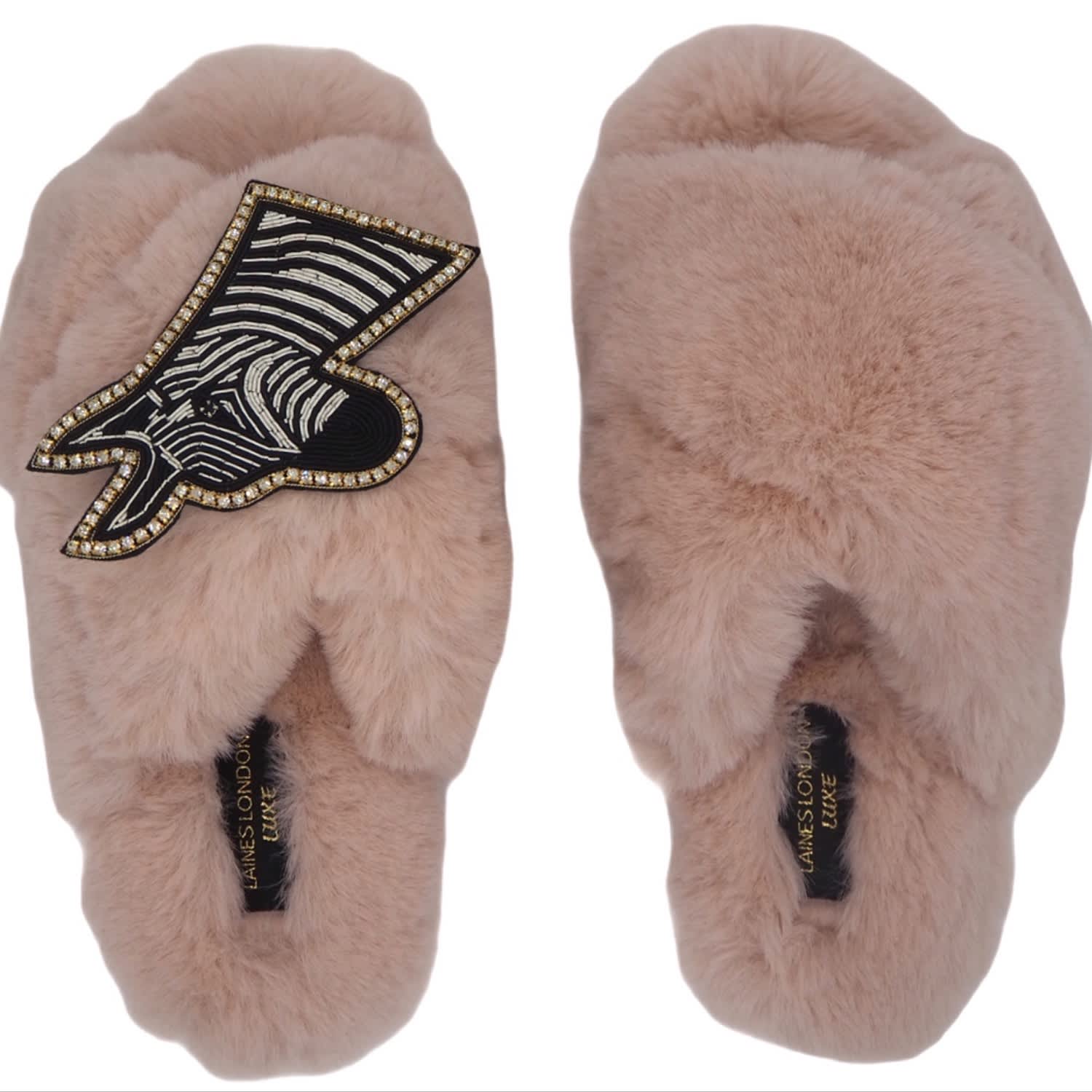 pink slippers fluffy