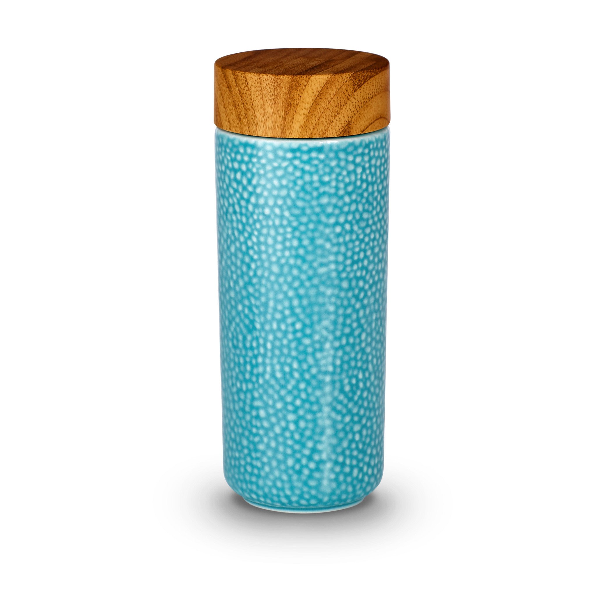 Green / Blue Morning Dew Ceramic Tumbler - Blue, Green Acera