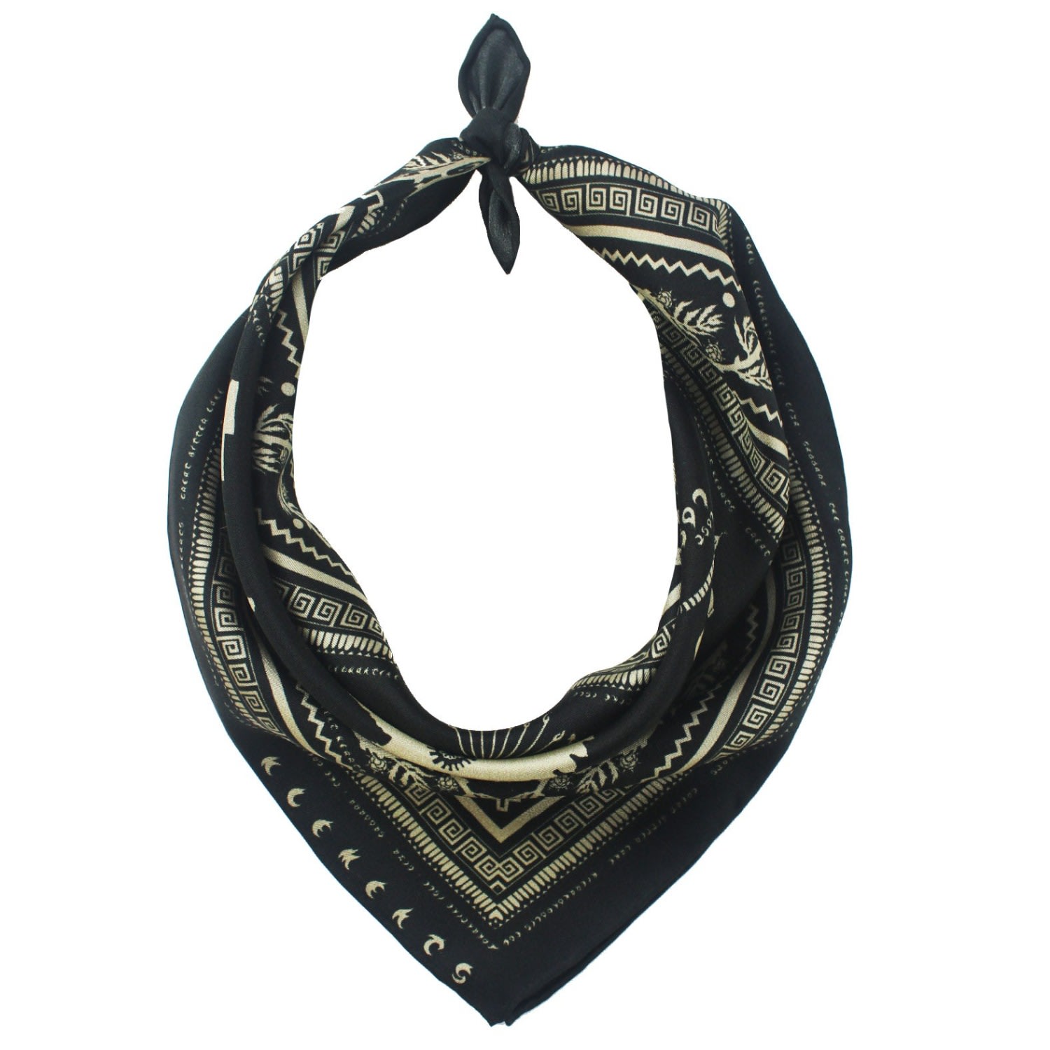 Klements Women's Bandana Scarf Ancient Hearts Black In Black