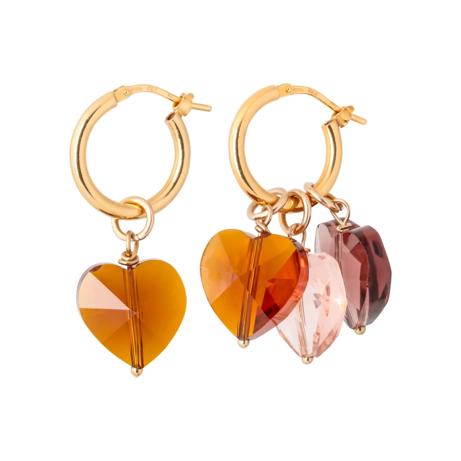 Romantico Romantico Studios Women's Gold / Pink / Purple More Amore Terracotta Hoops Gold