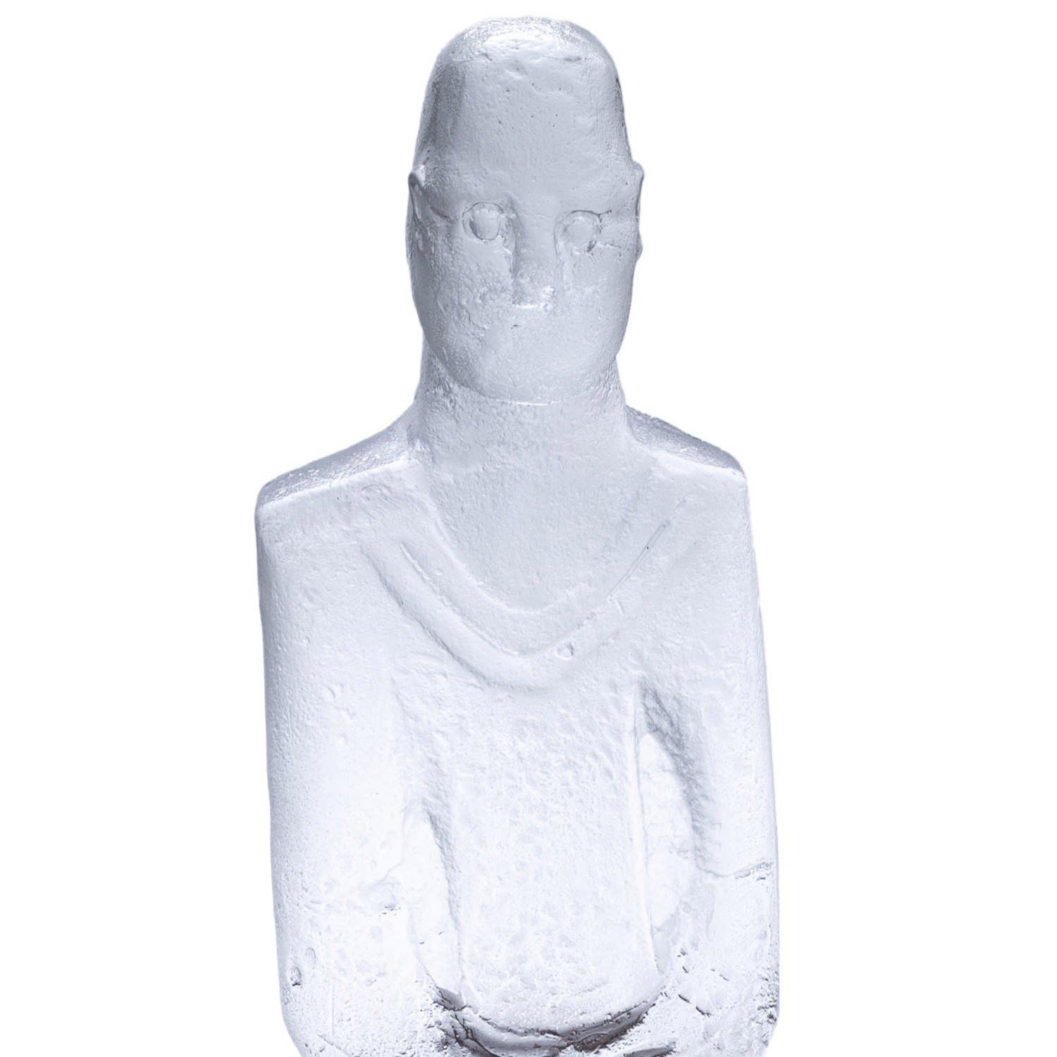 Roarcraft Neutrals Glass Urfa Man Sculpture - Göbeklitepe In White