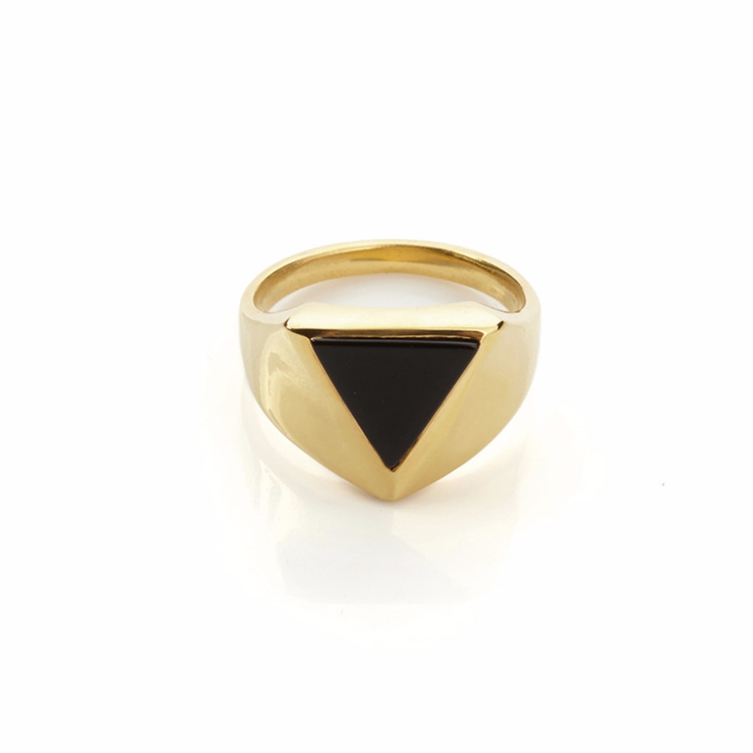 Women’s Gold / Black Pythagorus Onyx Ring Gold Rachel Entwistle Jewellery