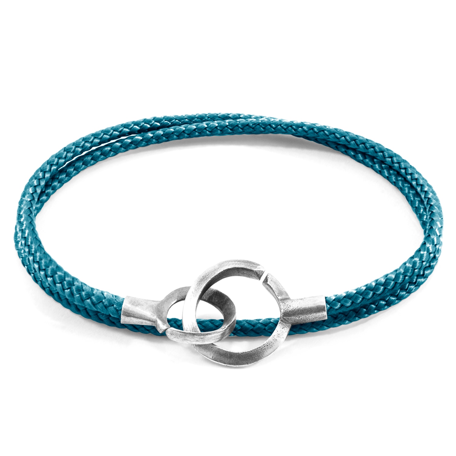 Men’s Ocean Blue Montrose Silver & Rope Bracelet Anchor & Crew