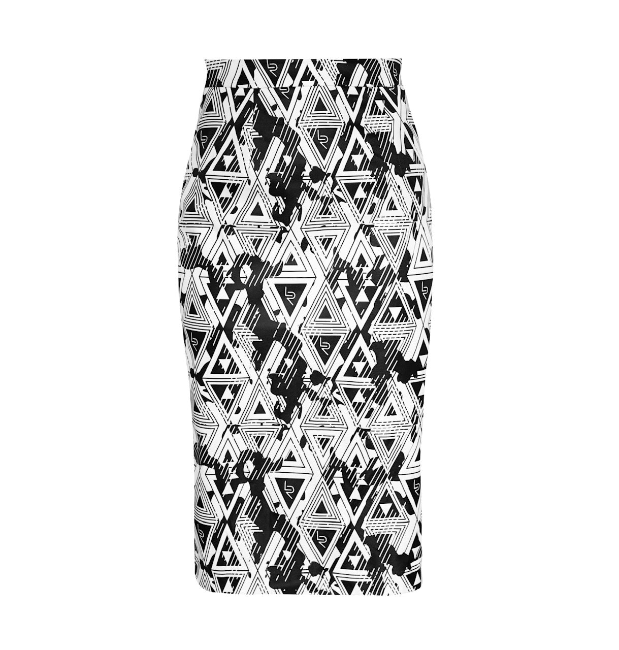 Le Réussi Women's Amour Geometric Pencil Skirt In Black