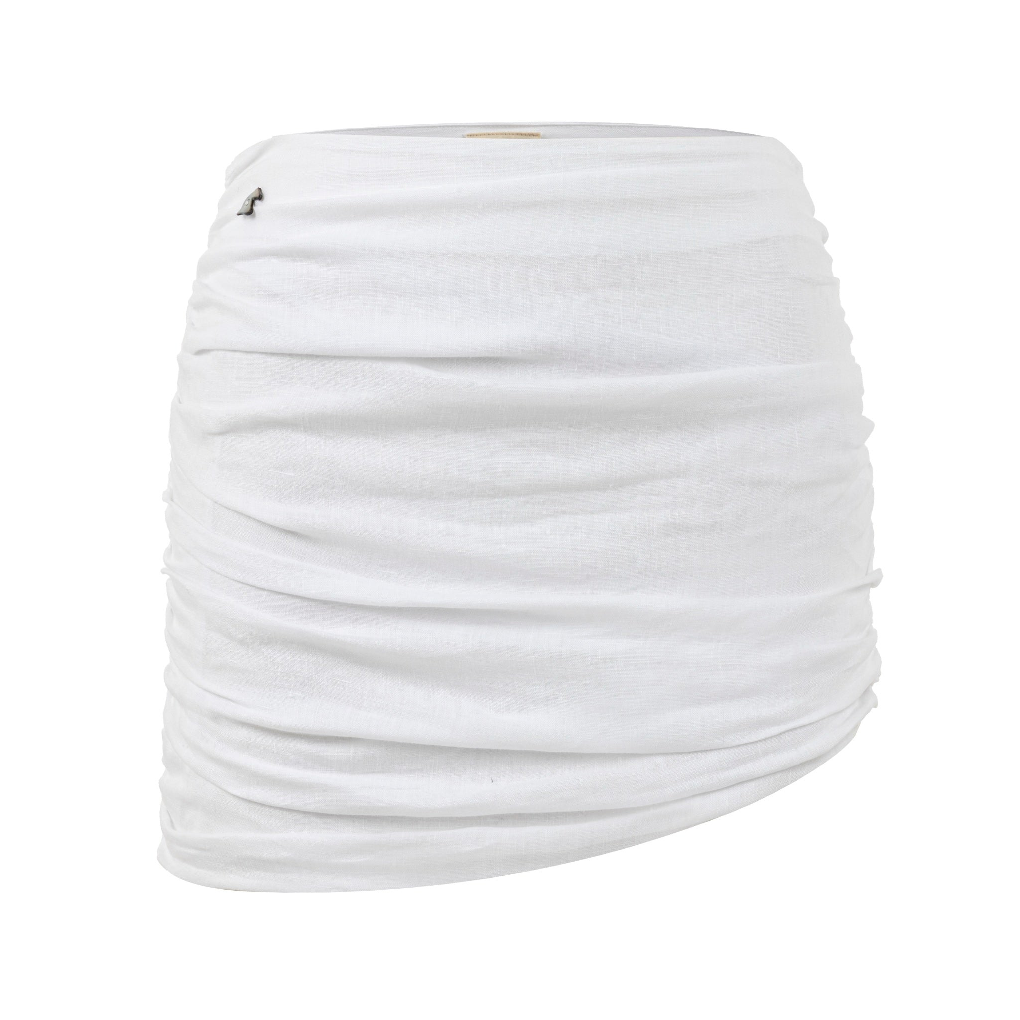 Dor Raw Luxury Women's The Parchment Linen Skirt - White