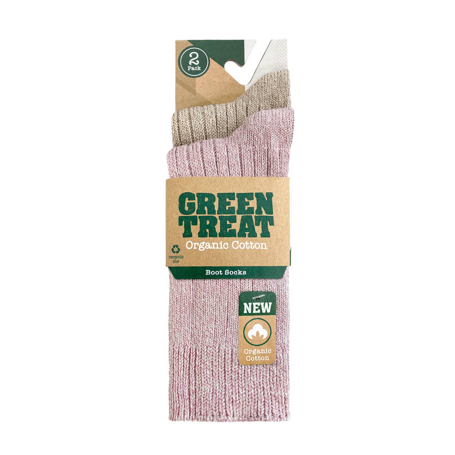 Organic Cotton Socks in Cream Rib