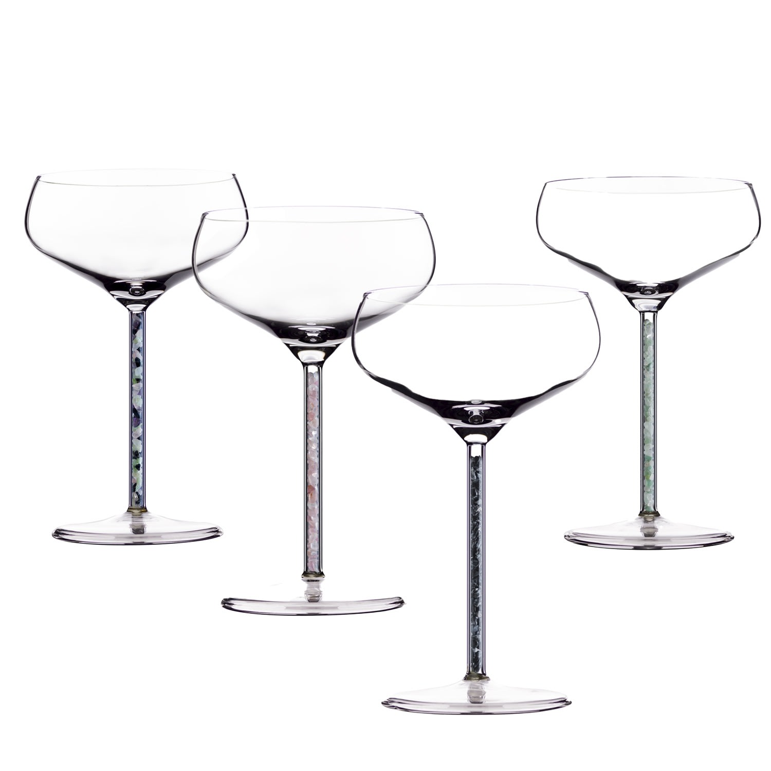 Neutrals Champagne Cocktail Coupe - Assorted - Four Piece Greatfool